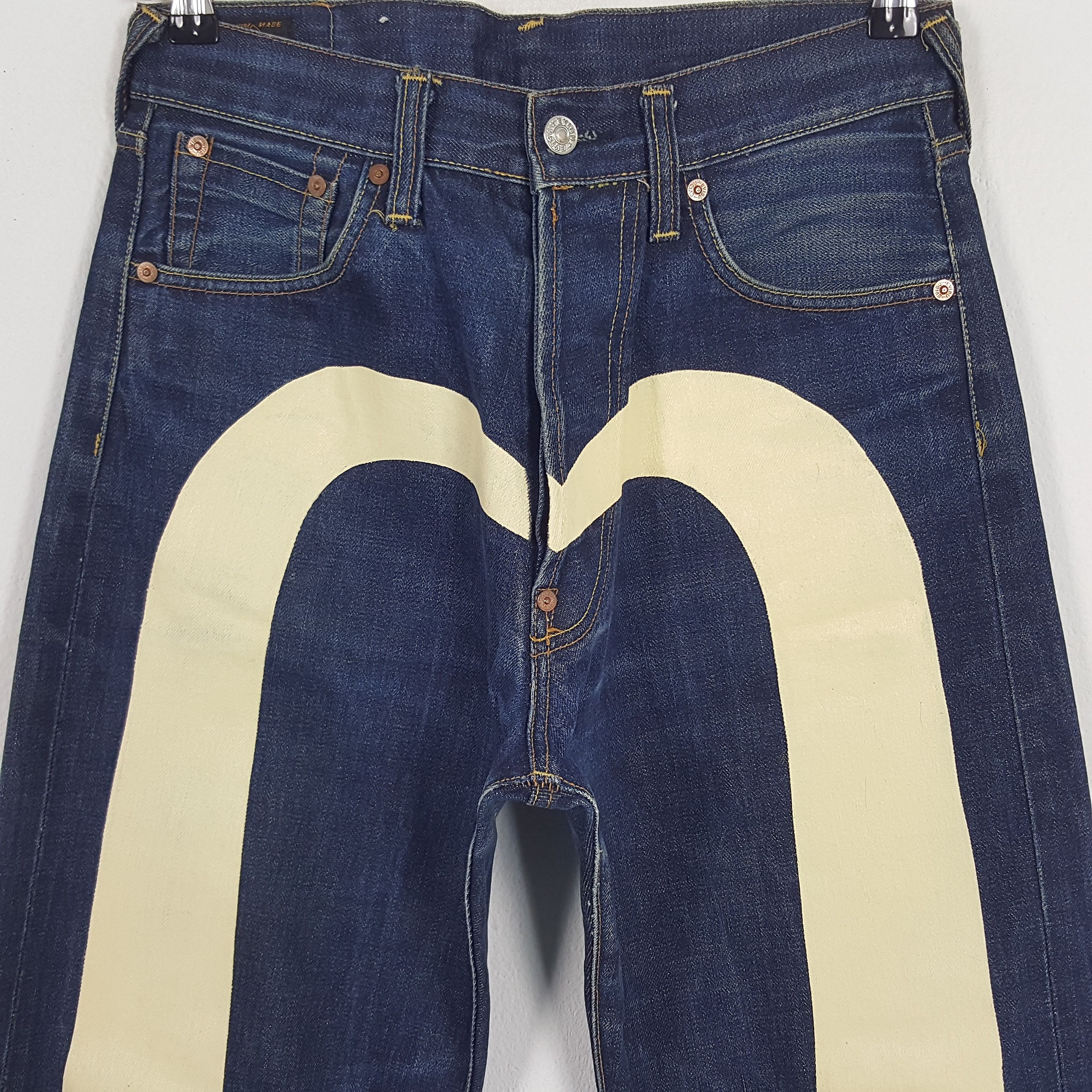 Evisu × Japanese Brand × Vintage Vintage Evisu Japanese Brand Daicock Custom Art Denim Jeans Size US 28 / EU 44 - 2 Thumbnail