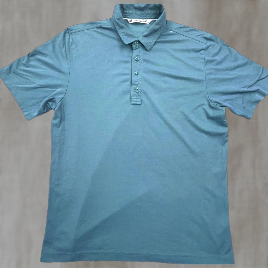 TravisMathew Travis Mathew Polo Shirt Men Large Green Pima Performance Golf Tennis Adult Size US L / EU 52-54 / 3 - 1 Thumbnail
