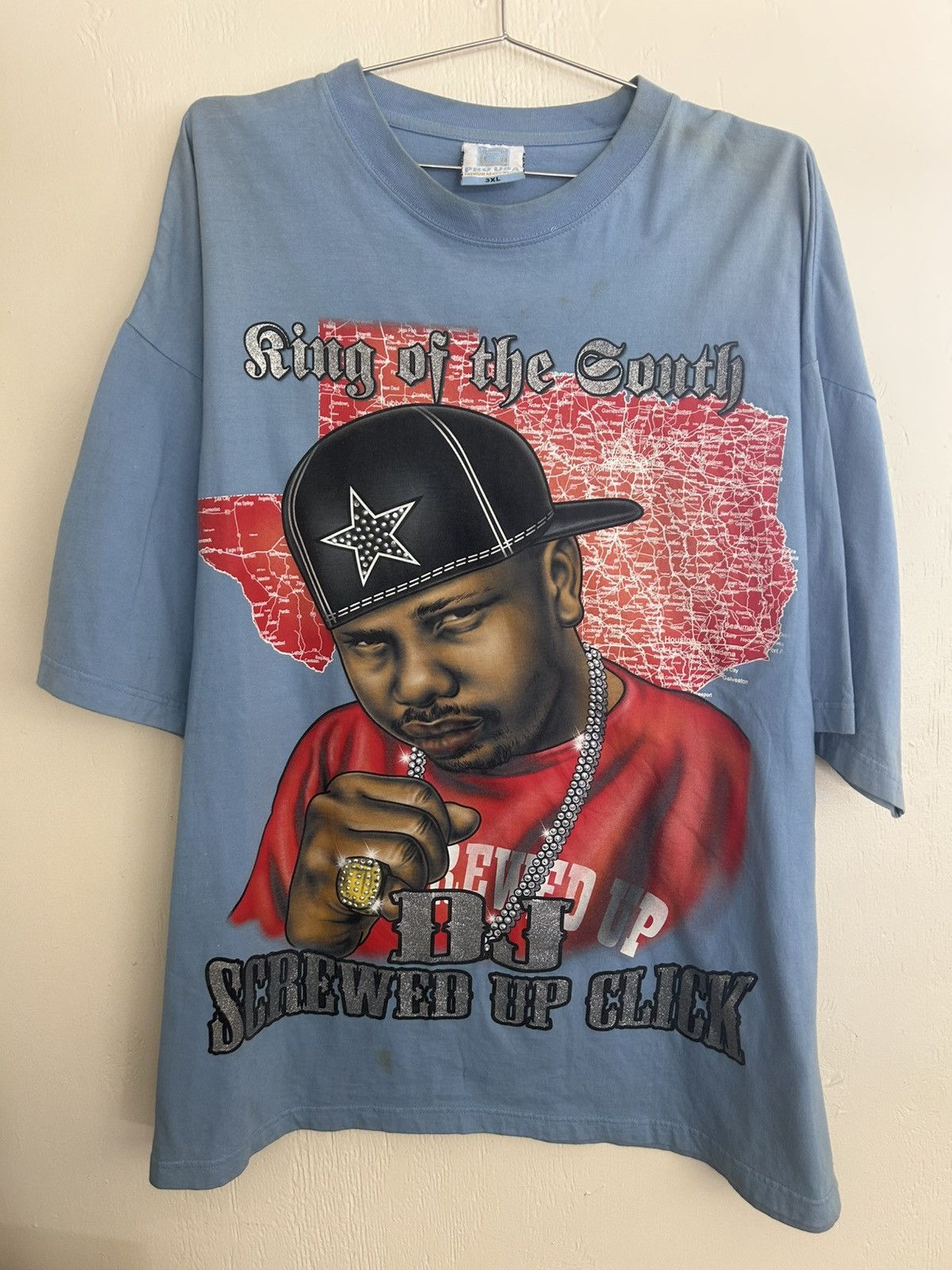 Vintage Vintage DJ Screw King of the South Screwed Up Click Rap Tee Size US XXL / EU 58 / 5 - 5 Thumbnail