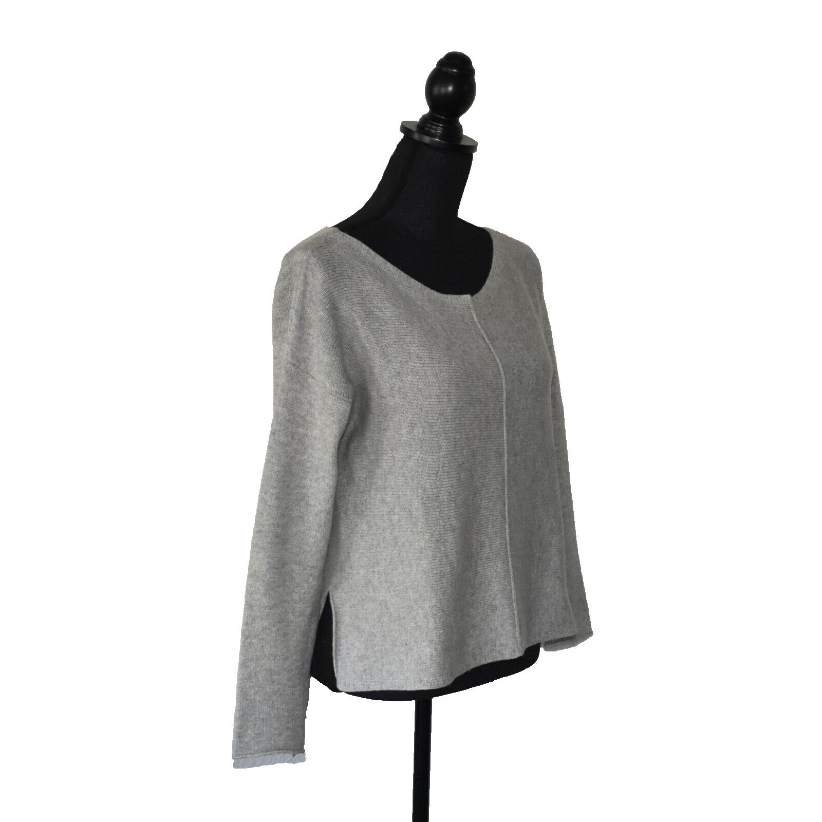Eileen Fisher NEW EILEEN FISHER Heather Cashmere High/Low Hem Sweater PP Size S / US 4 / IT 40 - 1 Thumbnail