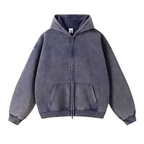 Japanese Brand Ishihara x Mayu Blue Batik Fleece Zippered Hoodie Size US XL / EU 56 / 4 - 7 Thumbnail