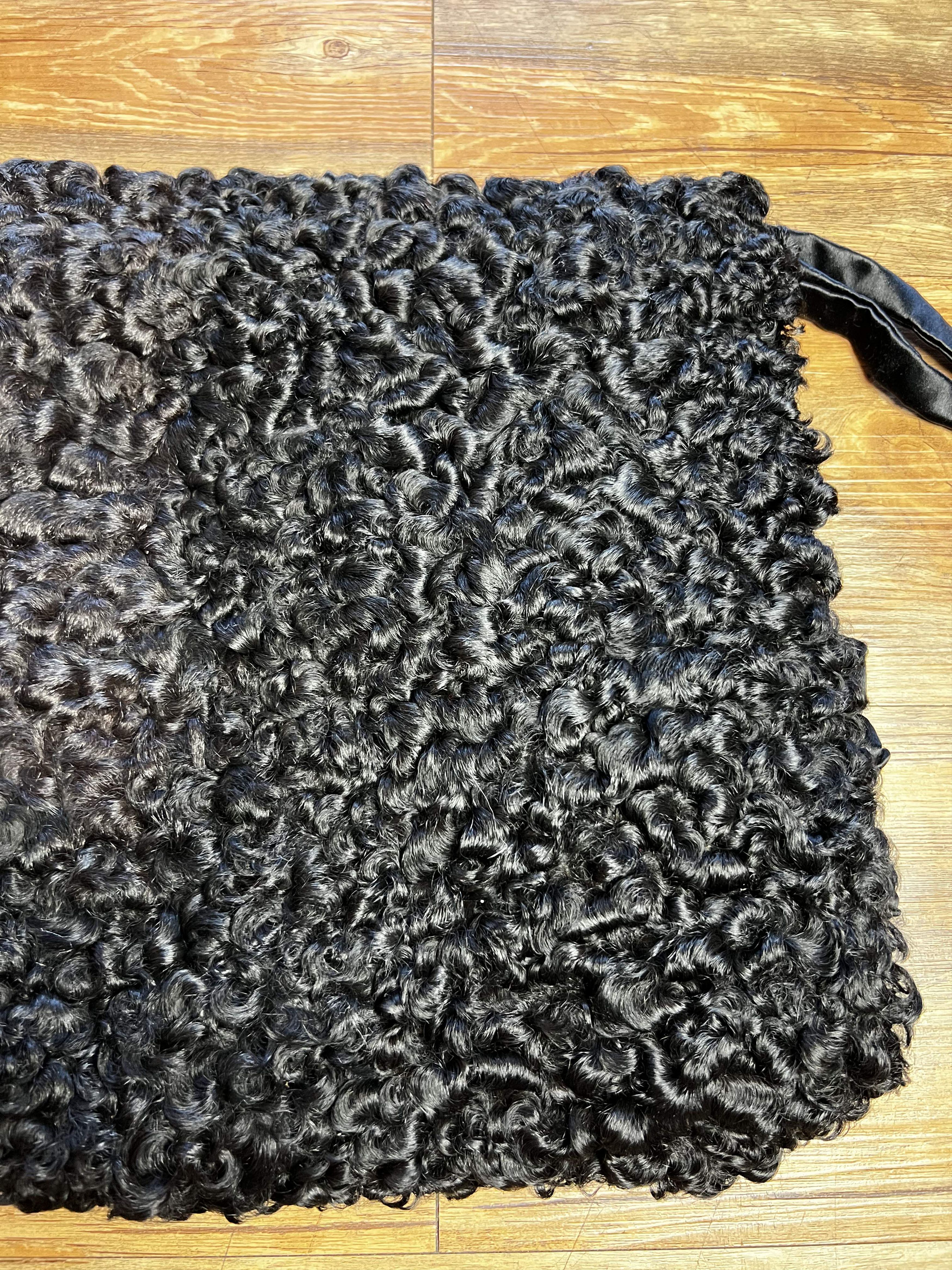 Vintage Vintage 1940's Persian Fur Hand Muff Purse with Zip Pocket Size ONE SIZE - 4 Thumbnail