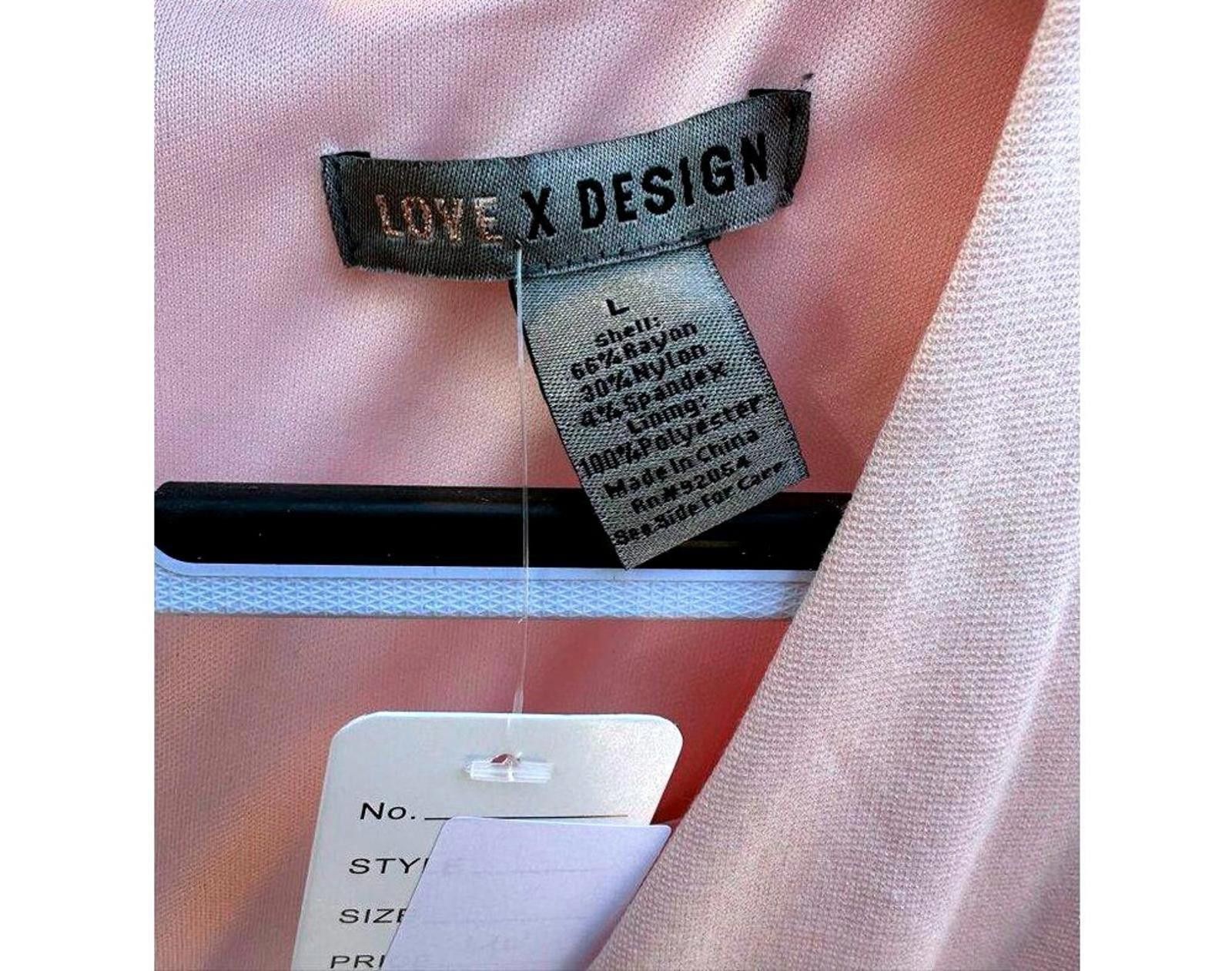 Designer Love X Design Rose Quartz Wrap Fit and Flare Dress Large New Size L / US 10 / IT 46 - 6 Thumbnail