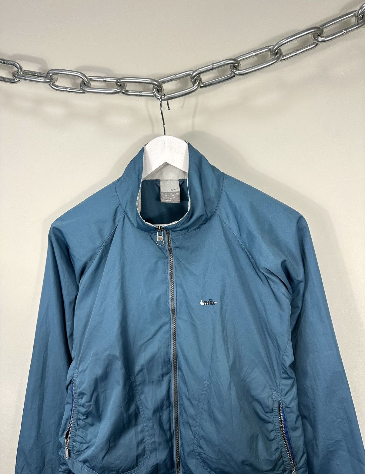 Nike Vintage Nike Drill Swoosh Baggy Nylon Y2K Track Top Jacket Size S / US 4 / IT 40 - 3 Thumbnail