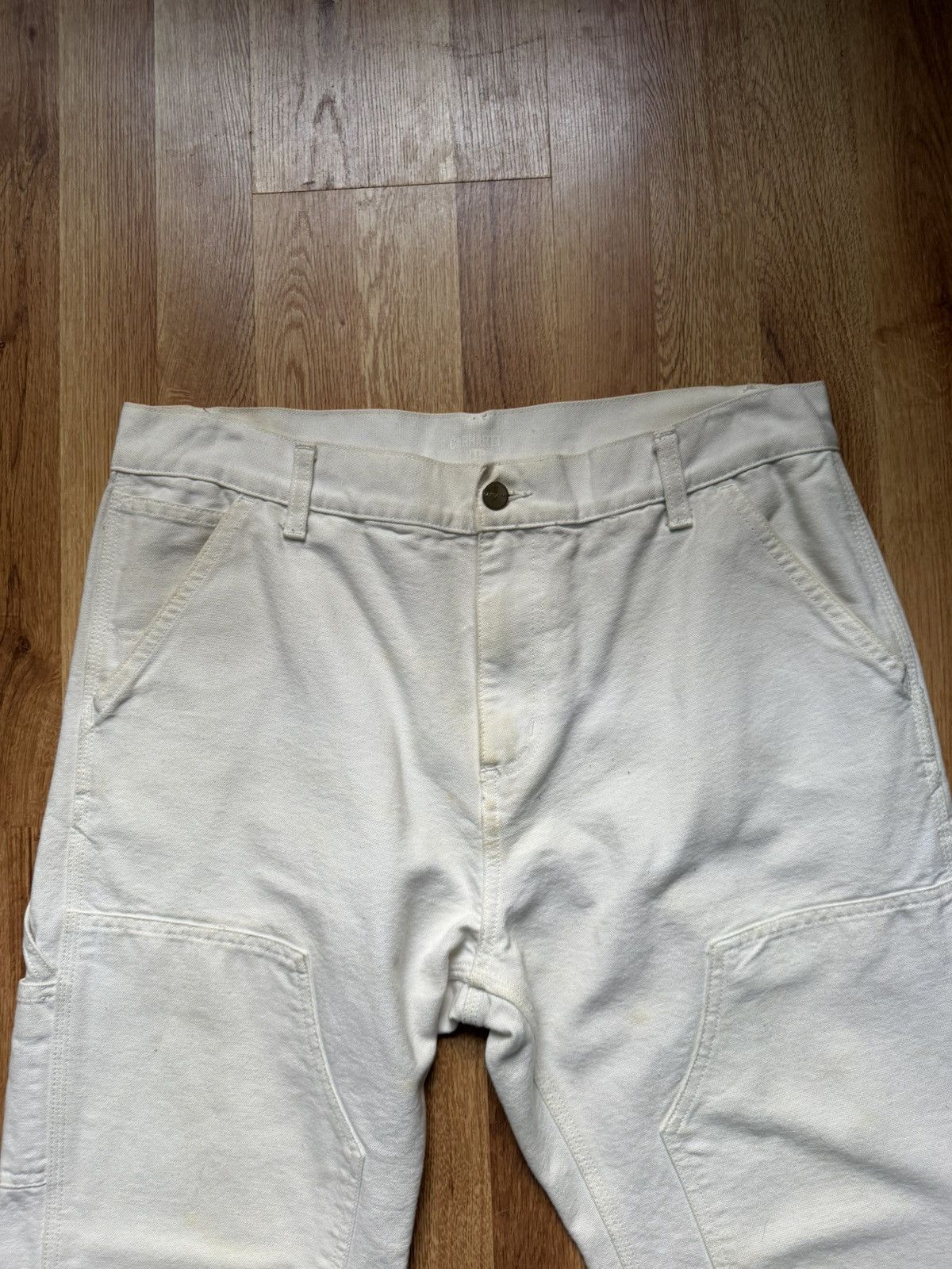 Vintage carhart wip white carpenter jeans Size US 32 / EU 48 - 4 Thumbnail