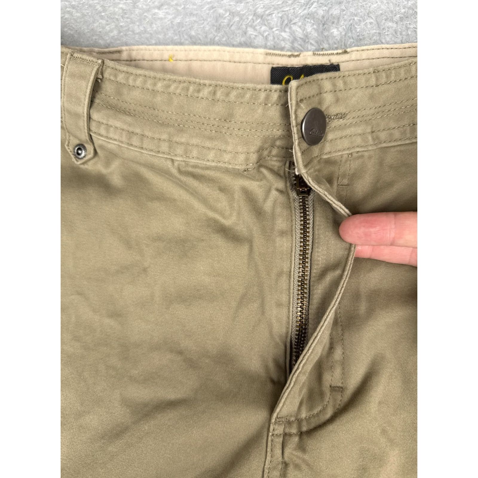 Vintage Cabela's Cargo Shorts Men 34 Beige Stretch Pockets Cotton Blend Durable Camp Hike Size US 34 / EU 50 - 6 Thumbnail