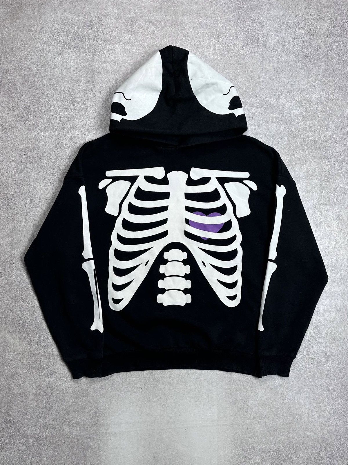Affliction Vintage Skeleton All Over Print Boxy Hoodie M Size US M / EU 48-50 / 2 - 3 Thumbnail