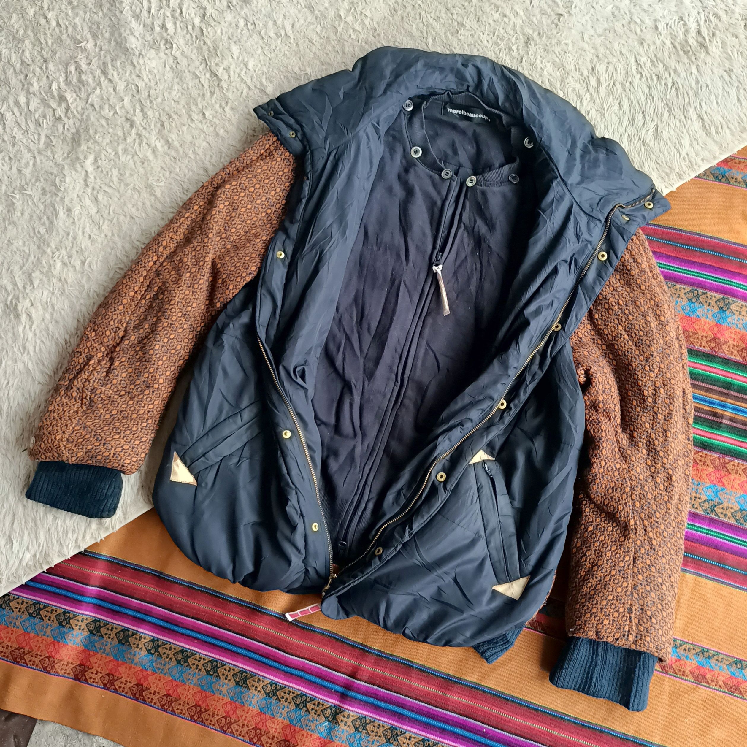mercibeaucoup Mercibeaucoup double zip two tone winter jacket issey miyake Size US M / EU 48-50 / 2 - 3 Thumbnail