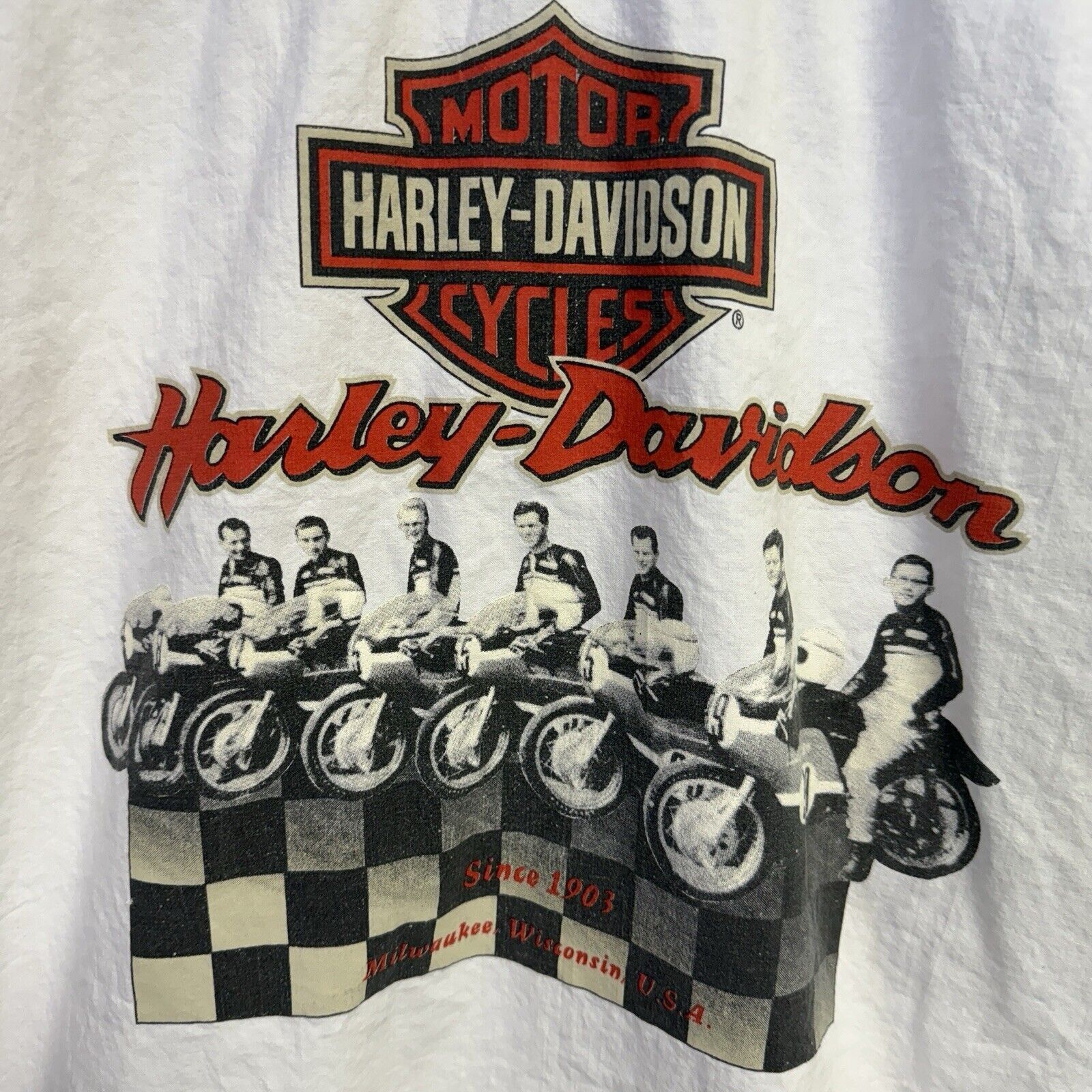 Harley Davidson Harley Davidson Button Up Shirt Mens XL White Short Sleeve B Size US XL / EU 56 / 4 - 5 Thumbnail