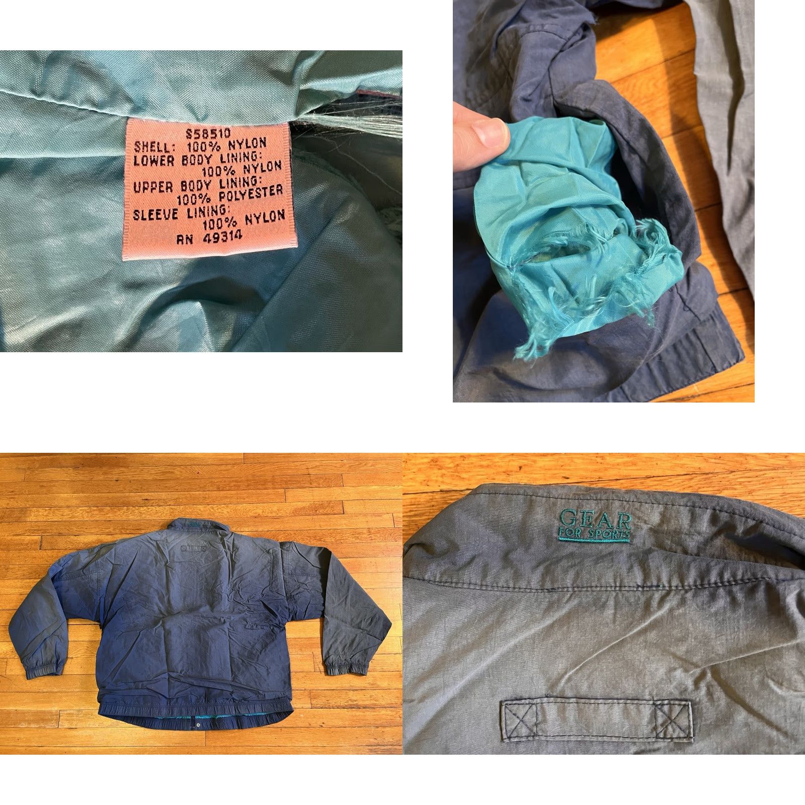 Vintage VINTAGE New York City Marathon 1995 Jacket Men's XL Blue Distressed 90s Size US XL / EU 56 / 4 - 9 Thumbnail