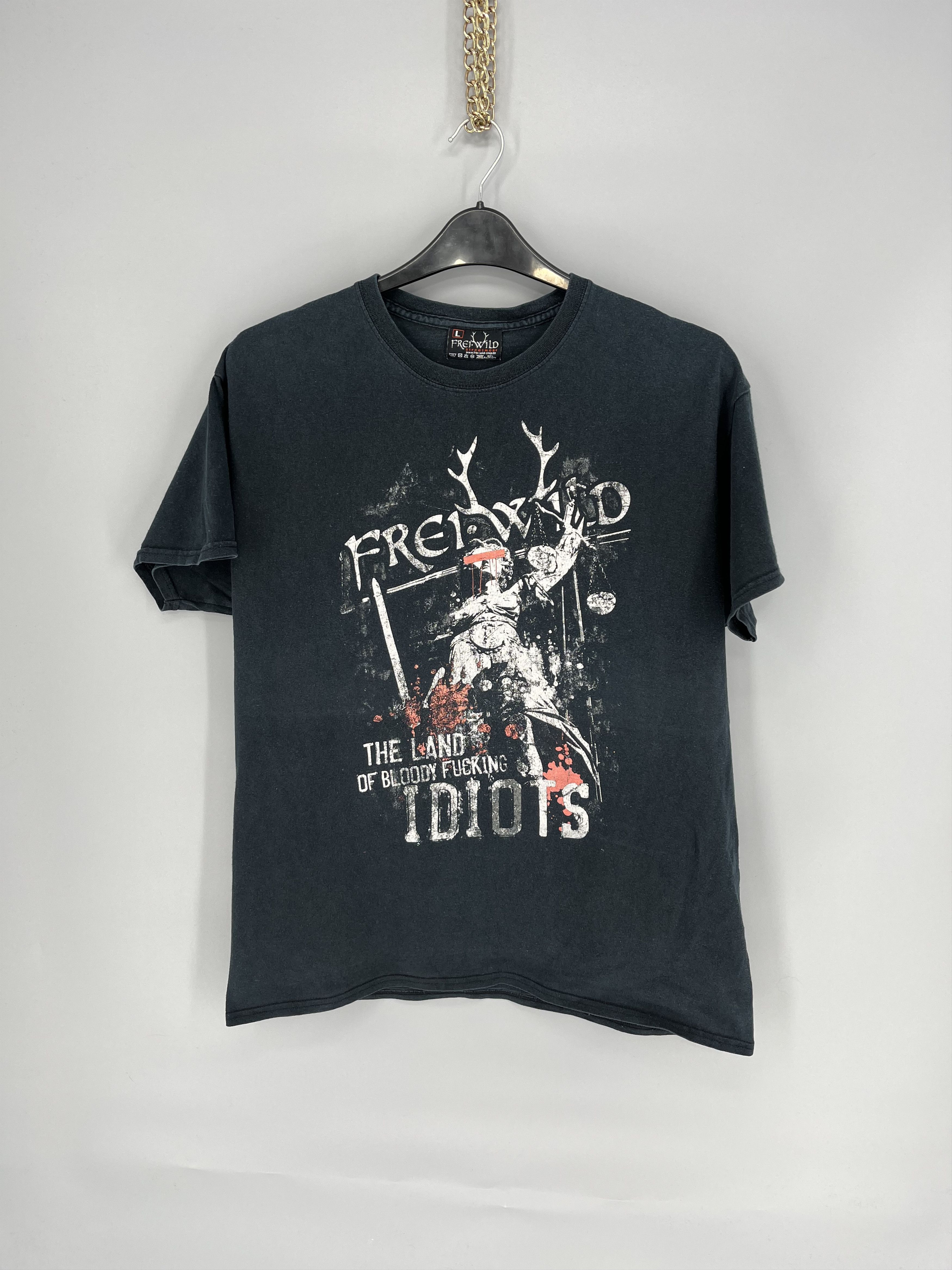 Band Tees Vintage Frei WILD Band tee Skull T shirt Black Size US L / EU 52-54 / 3 - 1 Thumbnail