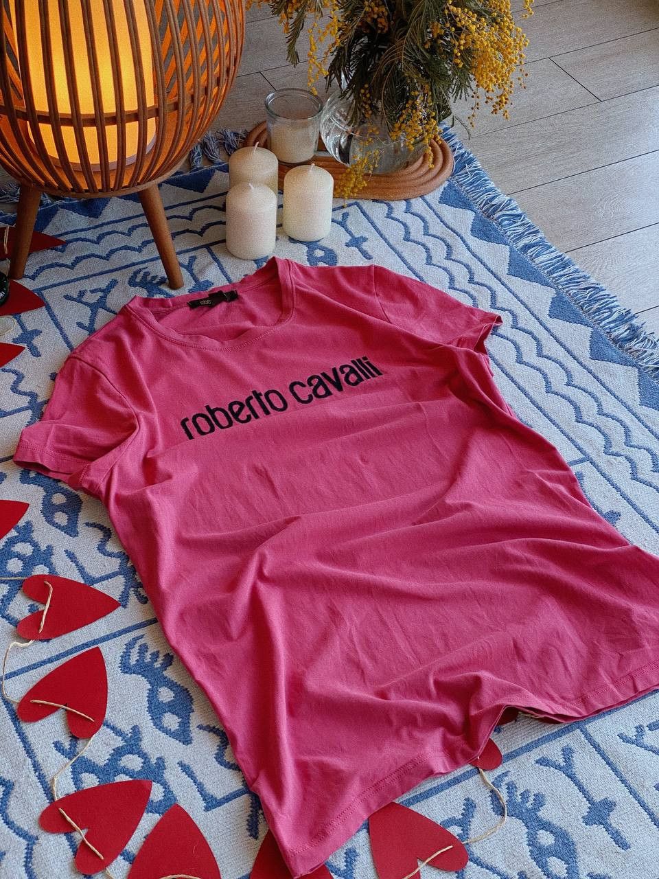 Roberto Cavalli Roberto Cavalli T-Shirt Pink Logo Y2K Size XXL / US 16-18 / IT 52-54 - 2 Thumbnail