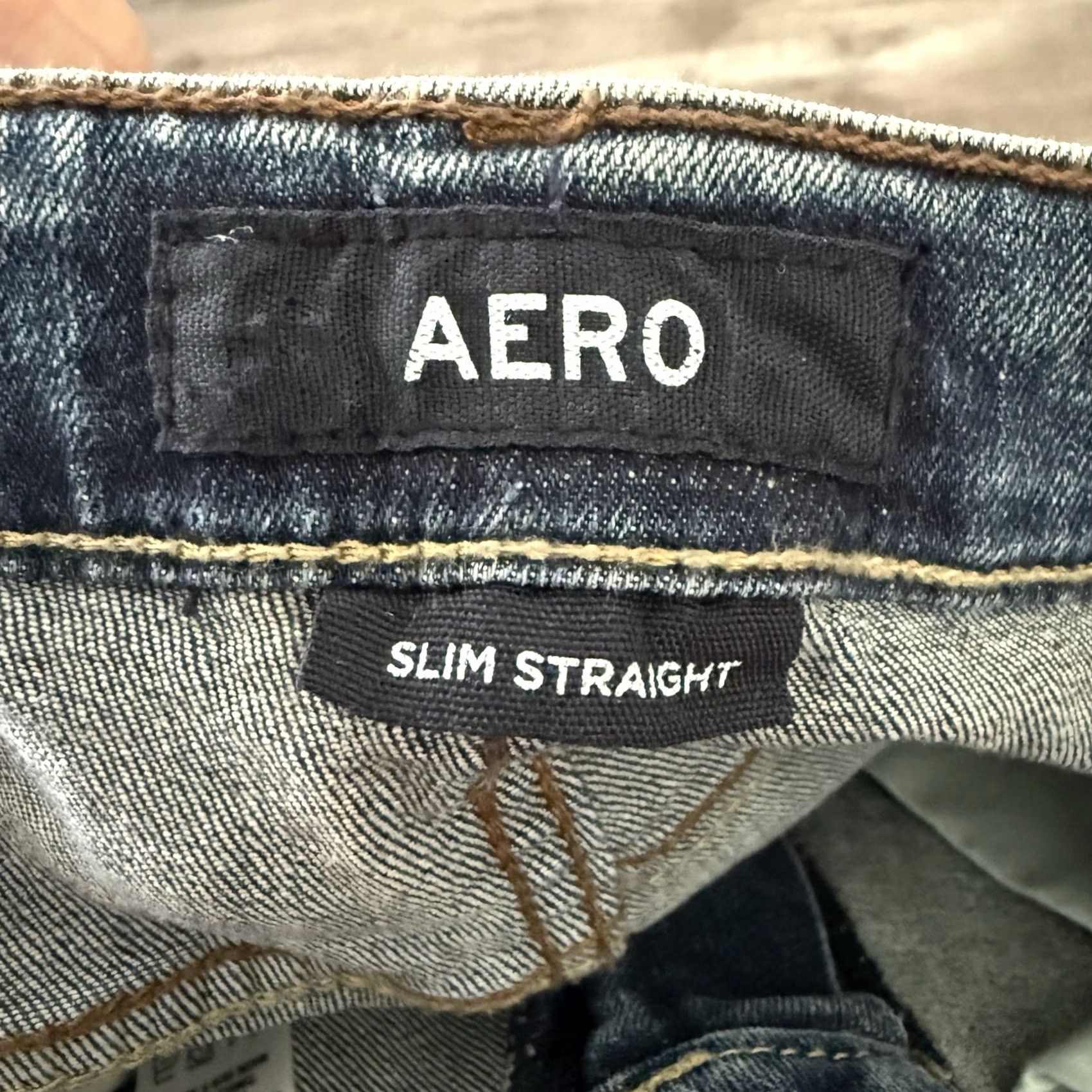 Vintage Aeropostale AERO Slim Straight Jeans Mens Sz 34x32 Distressed Stretch Denim NEW Size US 34 / EU 50 - 4 Thumbnail