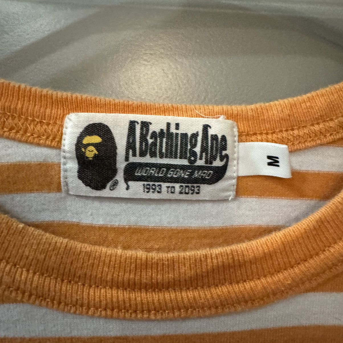 Bape NYC Logo Striped Tee Size US M / EU 48-50 / 2 - 3 Thumbnail