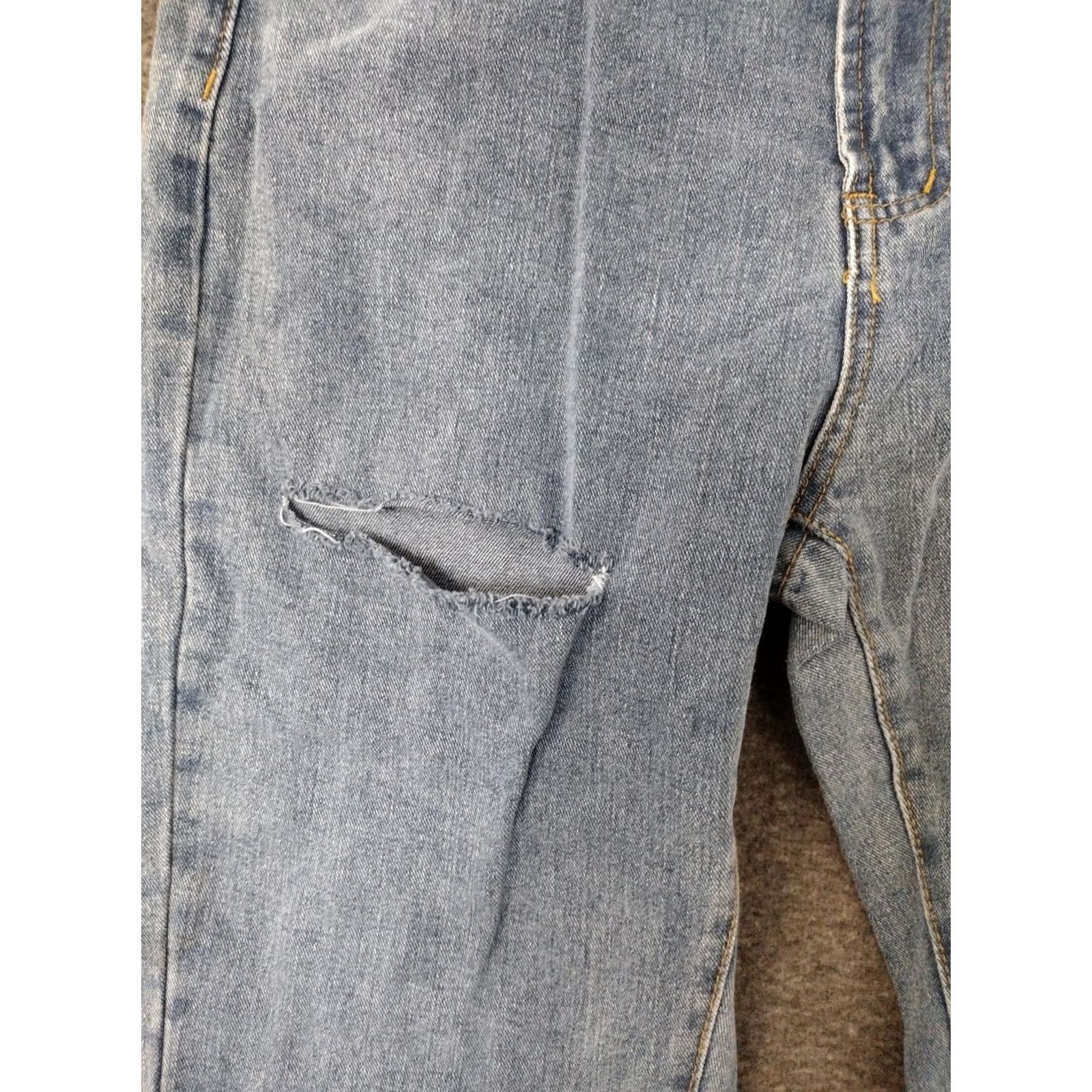Vintage Jeans Blue Stone Wash Distressed High Rise Mom Jeans Womens L Size 30W 32IN Inseam 5-Pocket Denim Slim Size 36" / US 14 / IT 50 - 7 Thumbnail