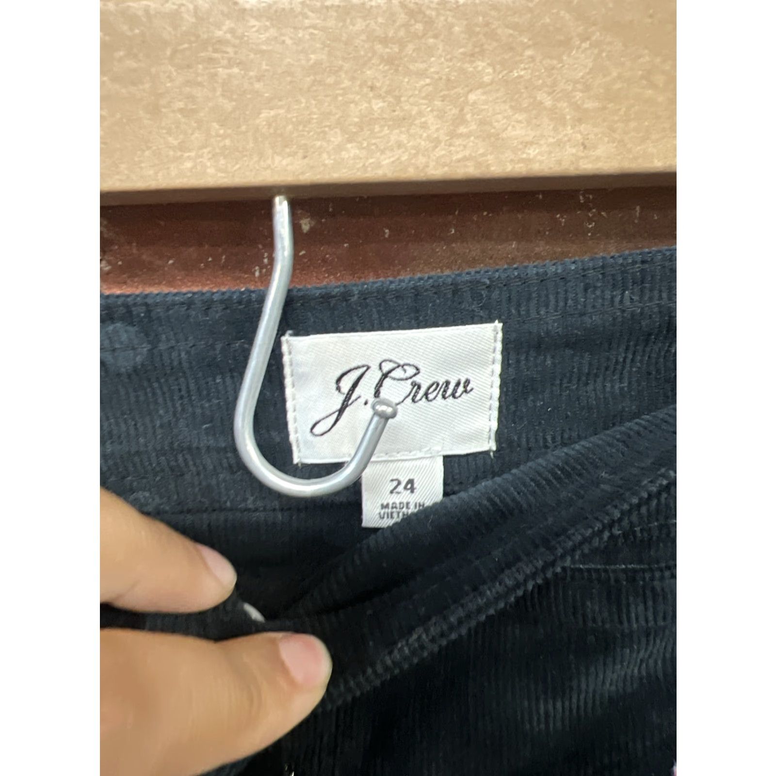 J.Crew J. Crew Corduroy Mini Skirt Black Cord Preppy 24 Skirt Womens Mini Short Preppy 1990s? Size 42" / US 20 - 2 Thumbnail