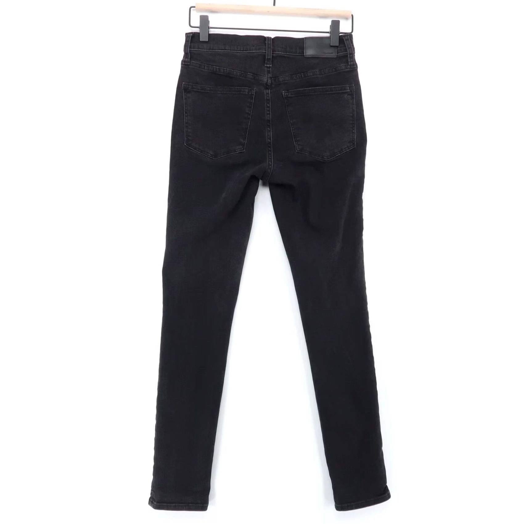 Madewell Madewell Jeans Womens 26 Black 9" High Rise Skinny Stretch Denim Shirt Size 26" / US 2 / IT 38 - 2 Thumbnail