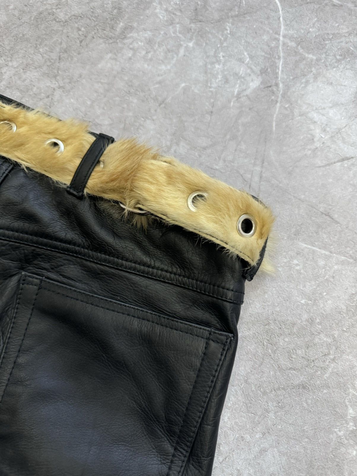 If Six Was Nine × Japanese Brand × Le Grande Bleu (L.G.B.) Vintage mink fur studded belt HYSTERICGLAMOUR Y2K Size ONE SIZE - 7 Thumbnail