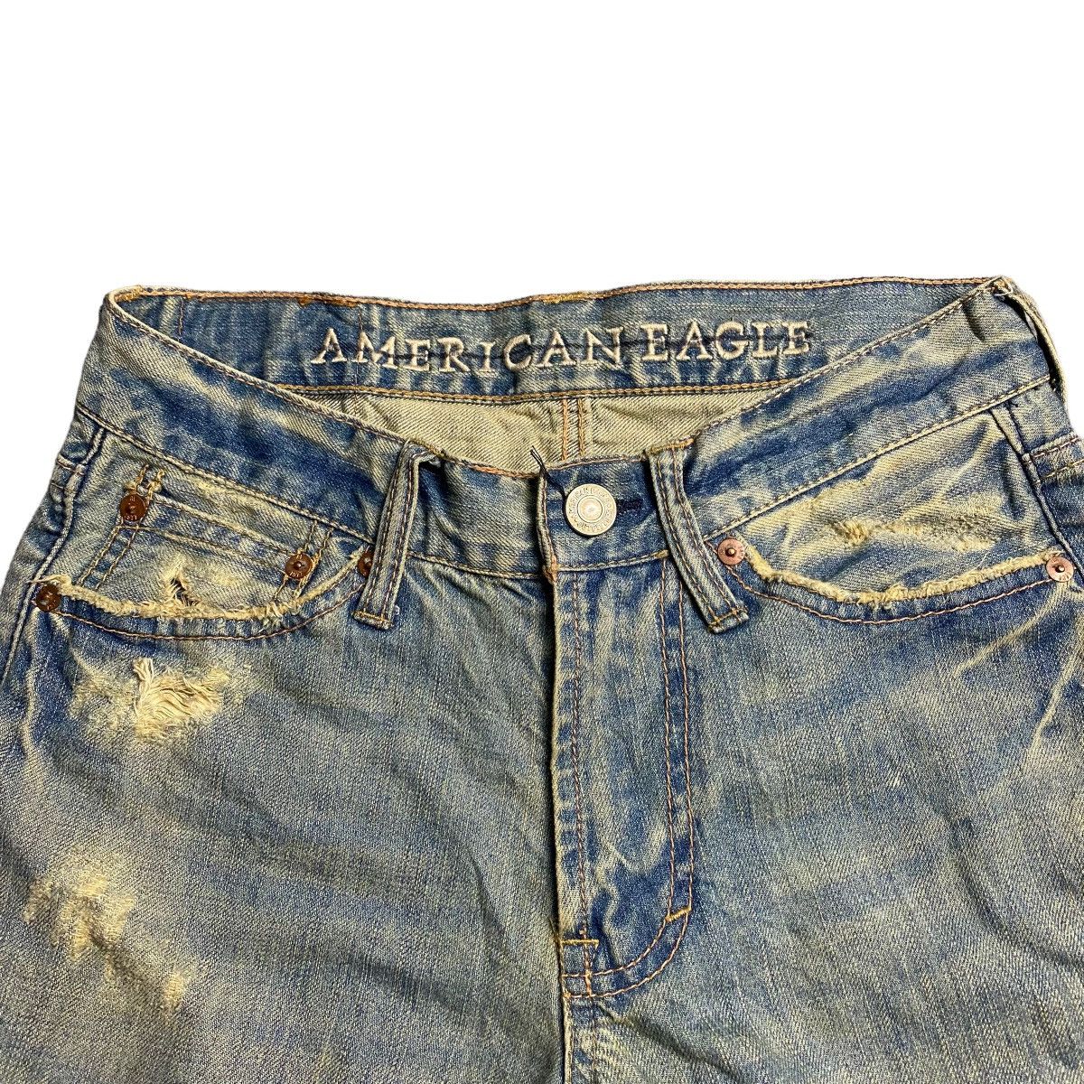 20471120 × American Eagle Outfitters American Eagle Vintage Mudmax Distressed Jeans Size US 29 - 4 Thumbnail