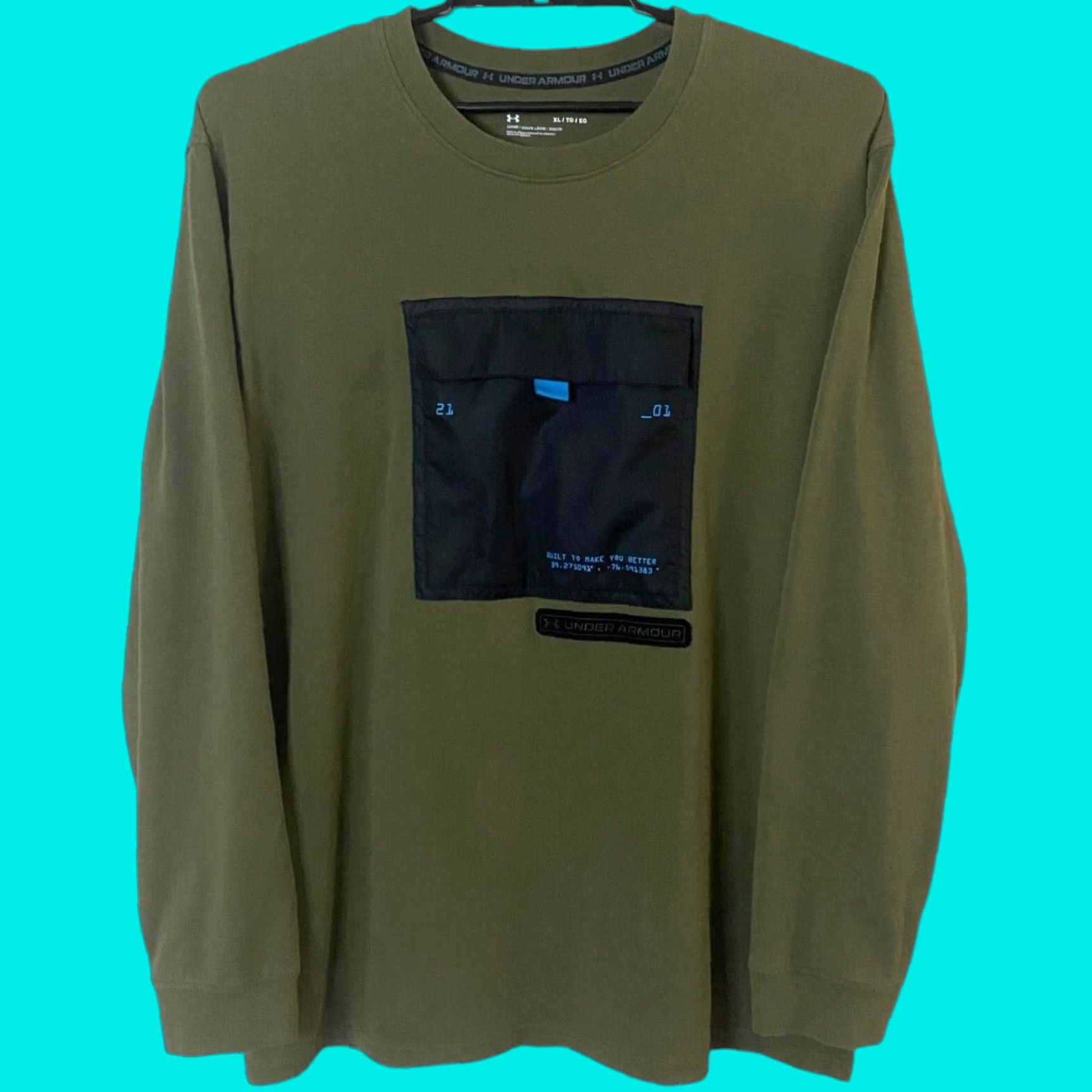 Under Armour Under Armour Utility Long-Sleeve Shirt Green Mens XL Crew Neck Pocket T-Shirt Casual Streetwear Size US XL / EU 56 / 4 - 1 Thumbnail