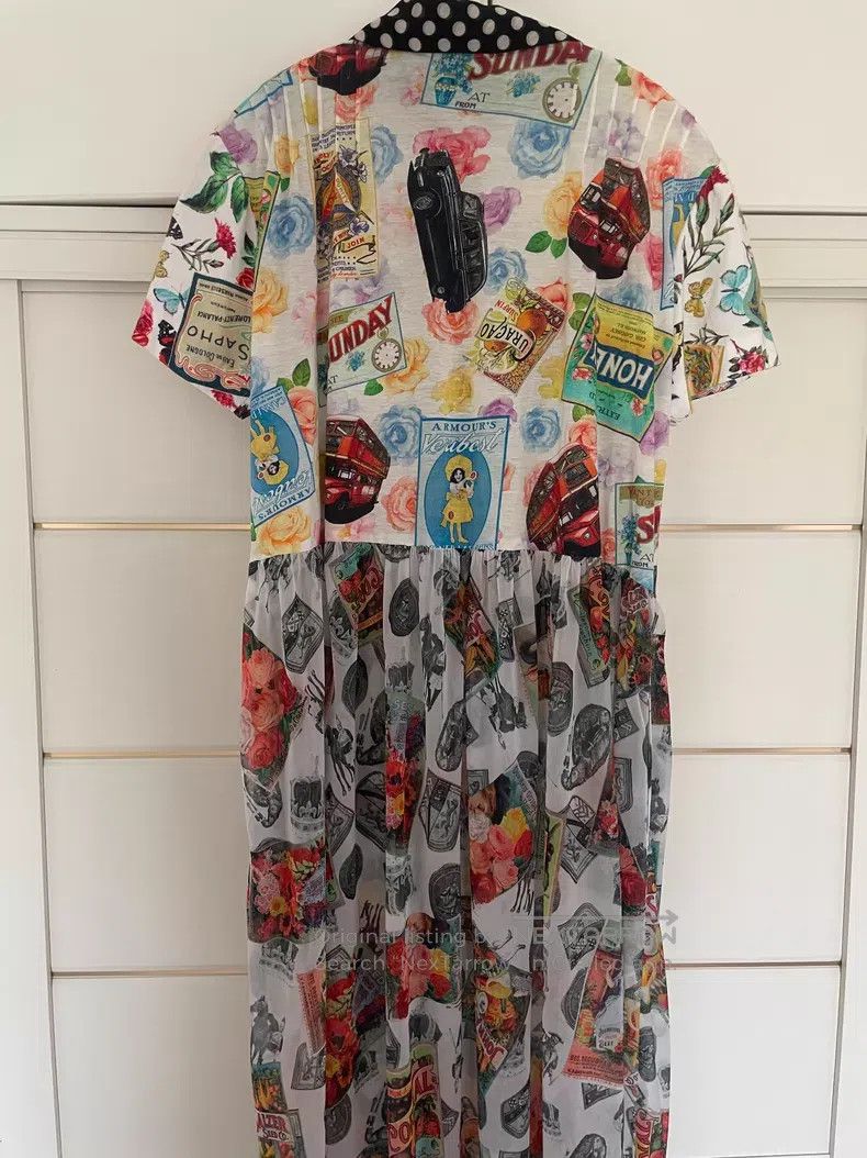 Comme des Garcons Comme Des Garcons Patchwork Printed Dress Top, Rose Car Re Size S / US 4 / IT 40 - 2 Thumbnail