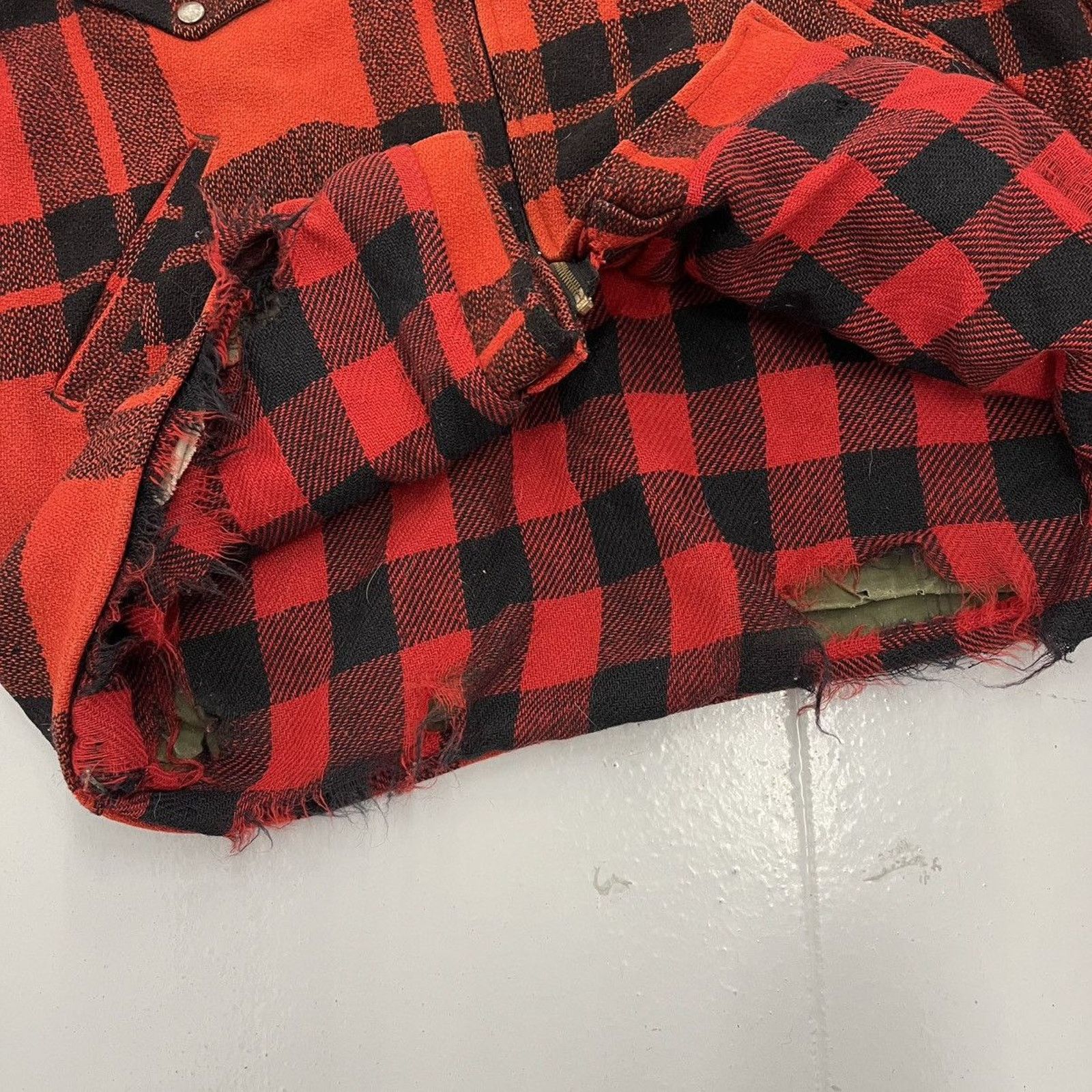 Other Vintage 40s Sportclad Red/Black Buffalo Check Wool Coat Size US XXL / EU 58 / 5 - 4 Thumbnail