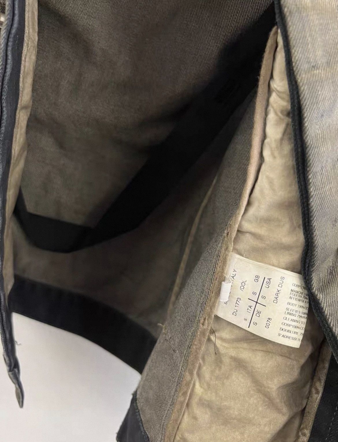 Rick Owens Rick Owens Dark Dust Hybrid Leather Slave Jacket from SS10 Size US S / EU 44-46 / 1 - 9 Thumbnail