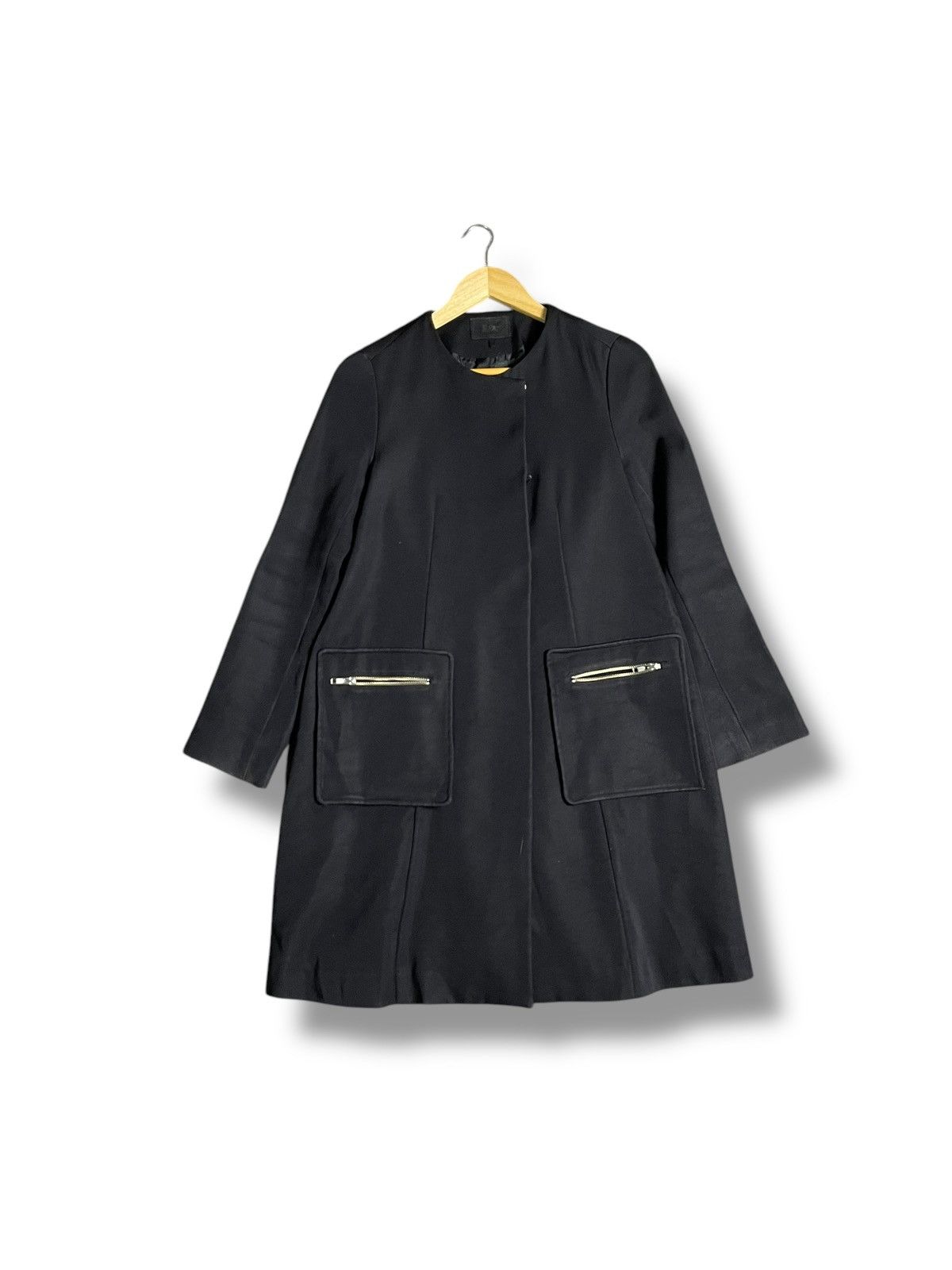 Japanese Brand Paratiisi Basic Long Coat Jacket Black (28) Size US S / EU 44-46 / 1 - 1 Thumbnail
