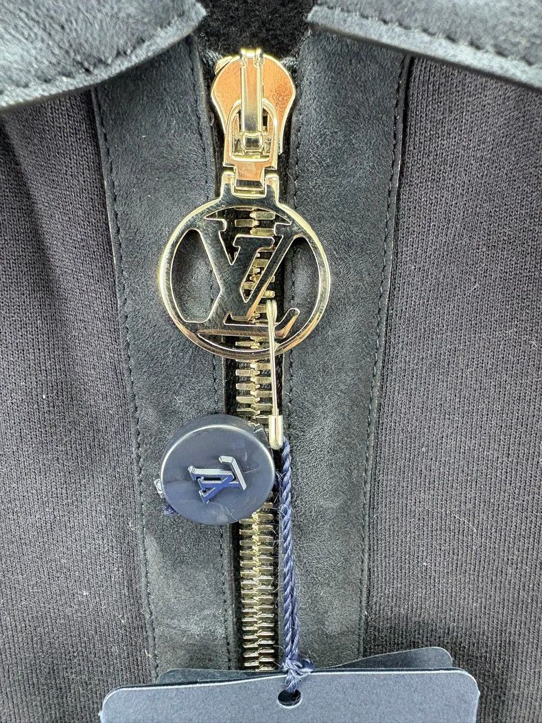 Louis Vuitton Louis Vuitton Dark blue split leather zipper jacket 2501-N Size US L / EU 52-54 / 3 - 6 Thumbnail