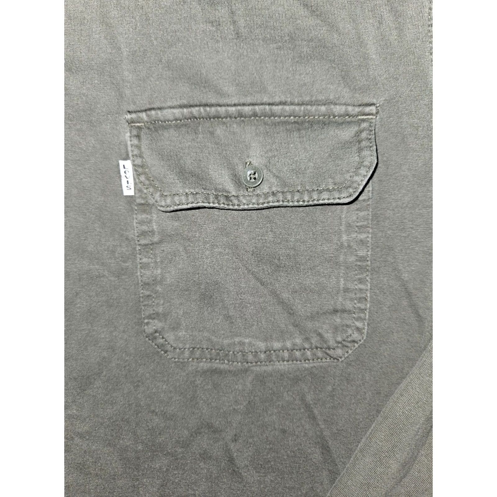Levi's Levi's Shirt Mens XL Green Long Sleeve Button-Up Two Pocket Casual Workwear 90s Classic Outdoor Vintage: No Size US XL / EU 56 / 4 - 7 Thumbnail
