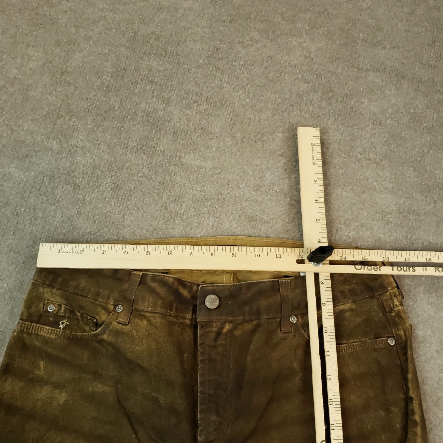 NYDJ NYDJ Brown Skinny Leg Pants Womens Size 14 32x30 Comfort Stretch Size 36" / US 14 / IT 50 - 4 Thumbnail