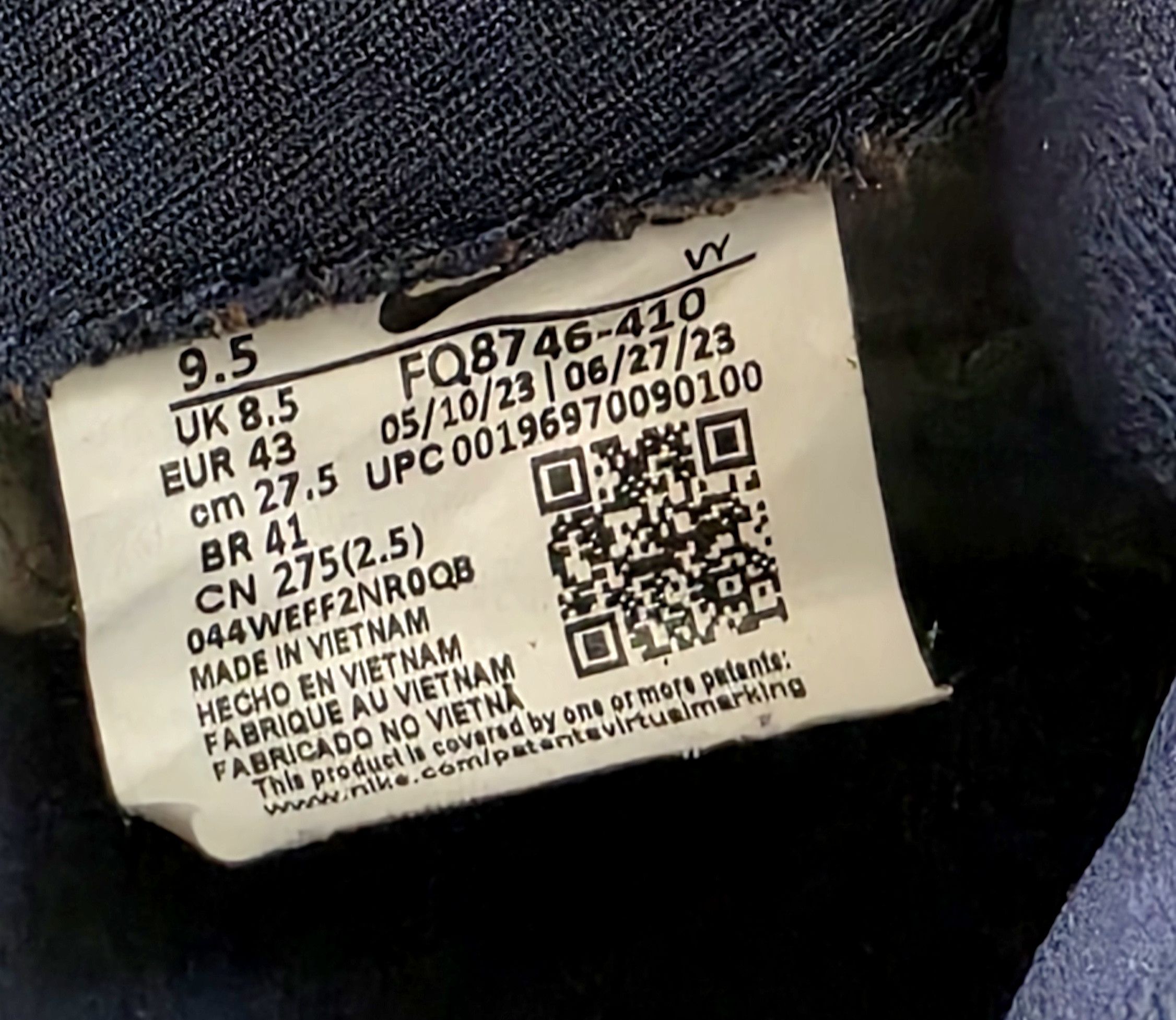 Nike Nike Dunk Low PRM Tweed Midnight Corduroy FQ8746-410 Men 9.5 Size US 9.5 / EU 42-43 - 9 Thumbnail