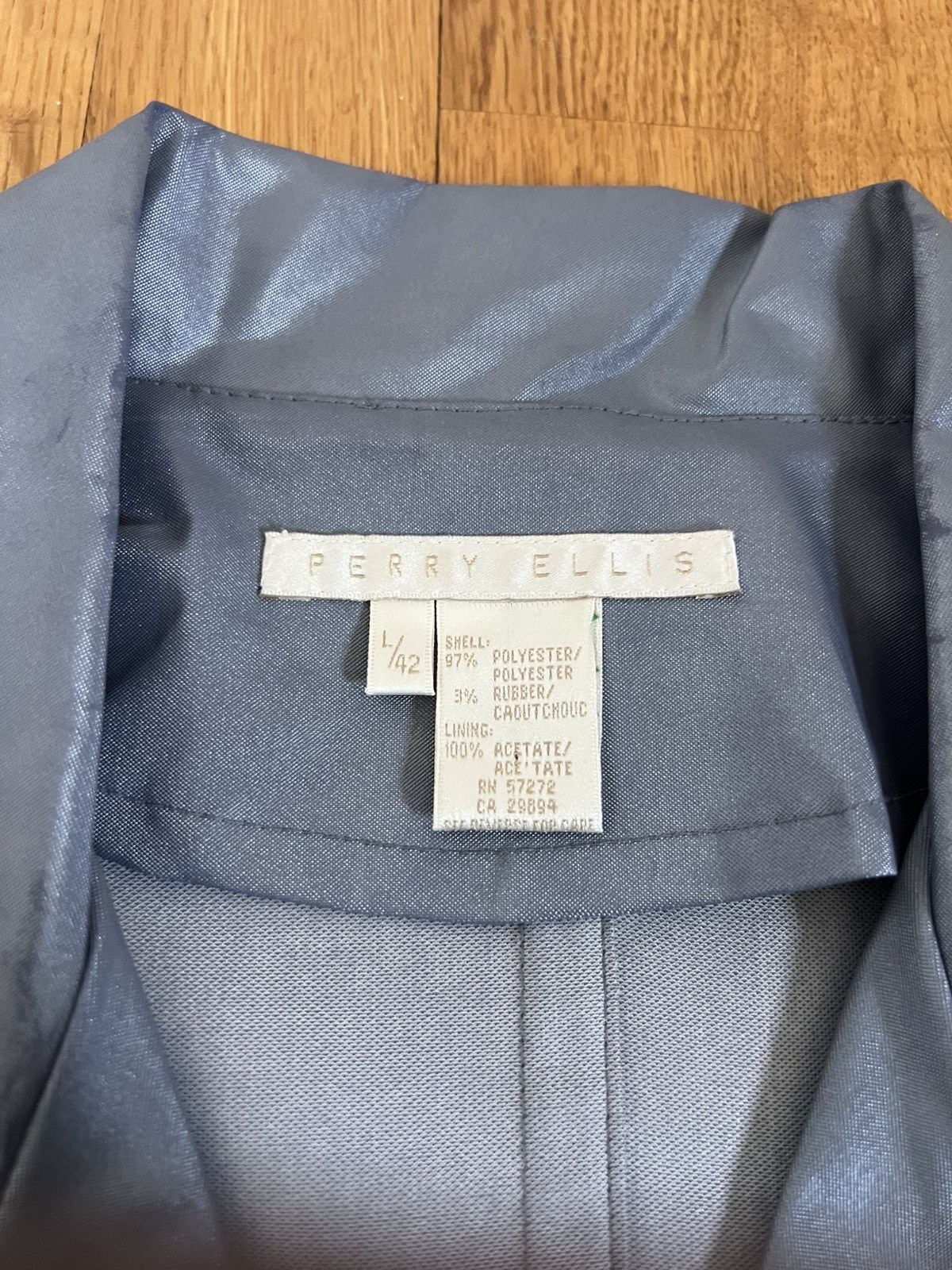 Perry Ellis perry ellis metallic blue coat Size US L / EU 52-54 / 3 - 4 Thumbnail