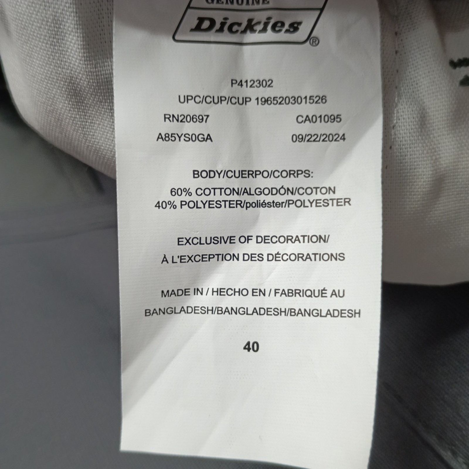Dickies Dickies Ripstop Cargo Shorts Men’s Size 40 Gray Relaxed Fit Size US 40 / EU 56 - 4 Thumbnail