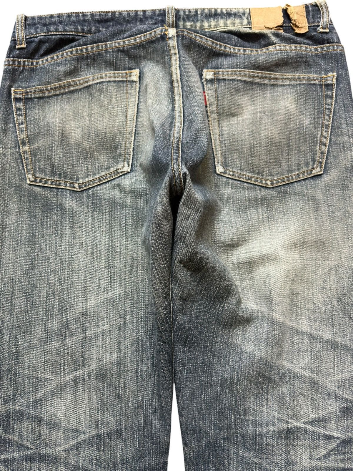Beams Japan Vintage Beams Mudwash Ripped Distressed Denim Size US 35 - 5 Thumbnail