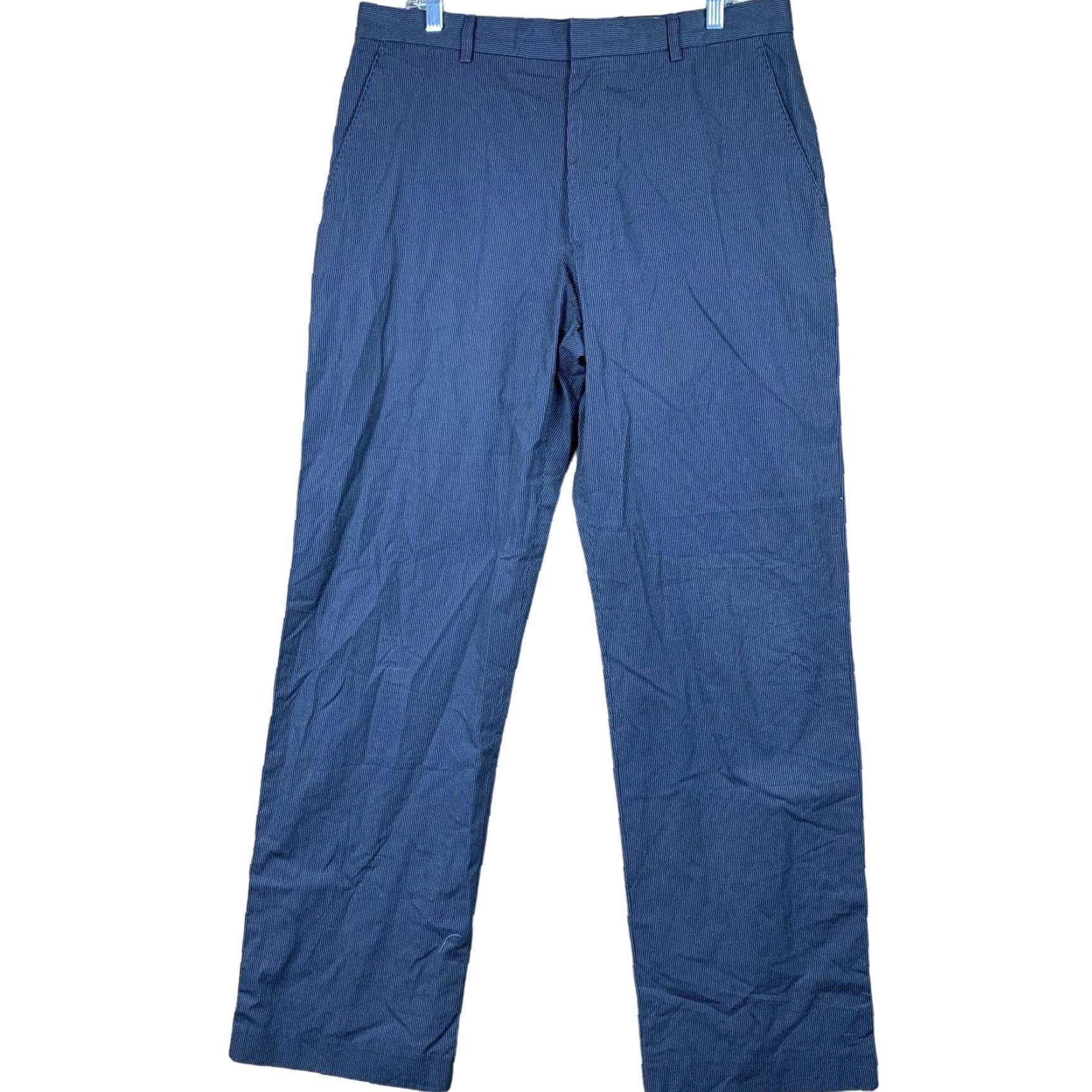 Banana Republic Banana Republic Mens Pants Blue Dress Chino Pinstriped 100% Cotton 35x34 Pants Shirt? Size US 35 - 2 Thumbnail