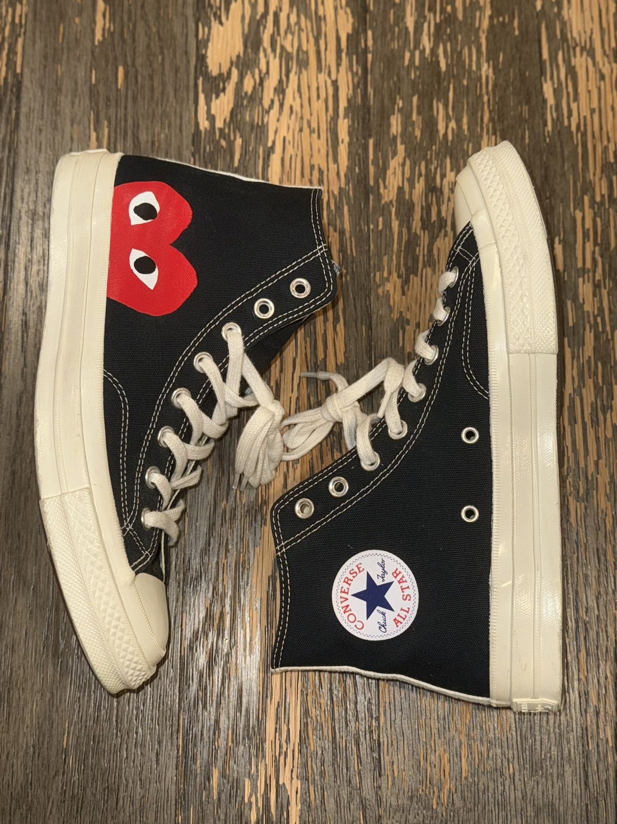 Comme des Garcons × Converse Comme Des Garçons Converse Chuck Taylor Black Size US 9 / EU 42 - 1 Thumbnail