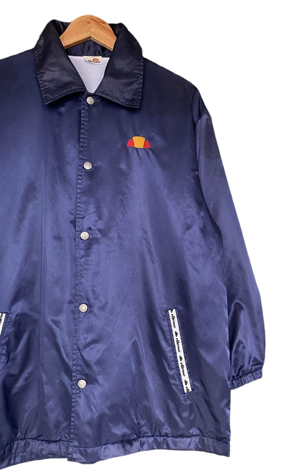 Ellesse × Vintage Vtg ELLESE 90s Polyster Button Jacket Size US L / EU 52-54 / 3 - 3 Thumbnail