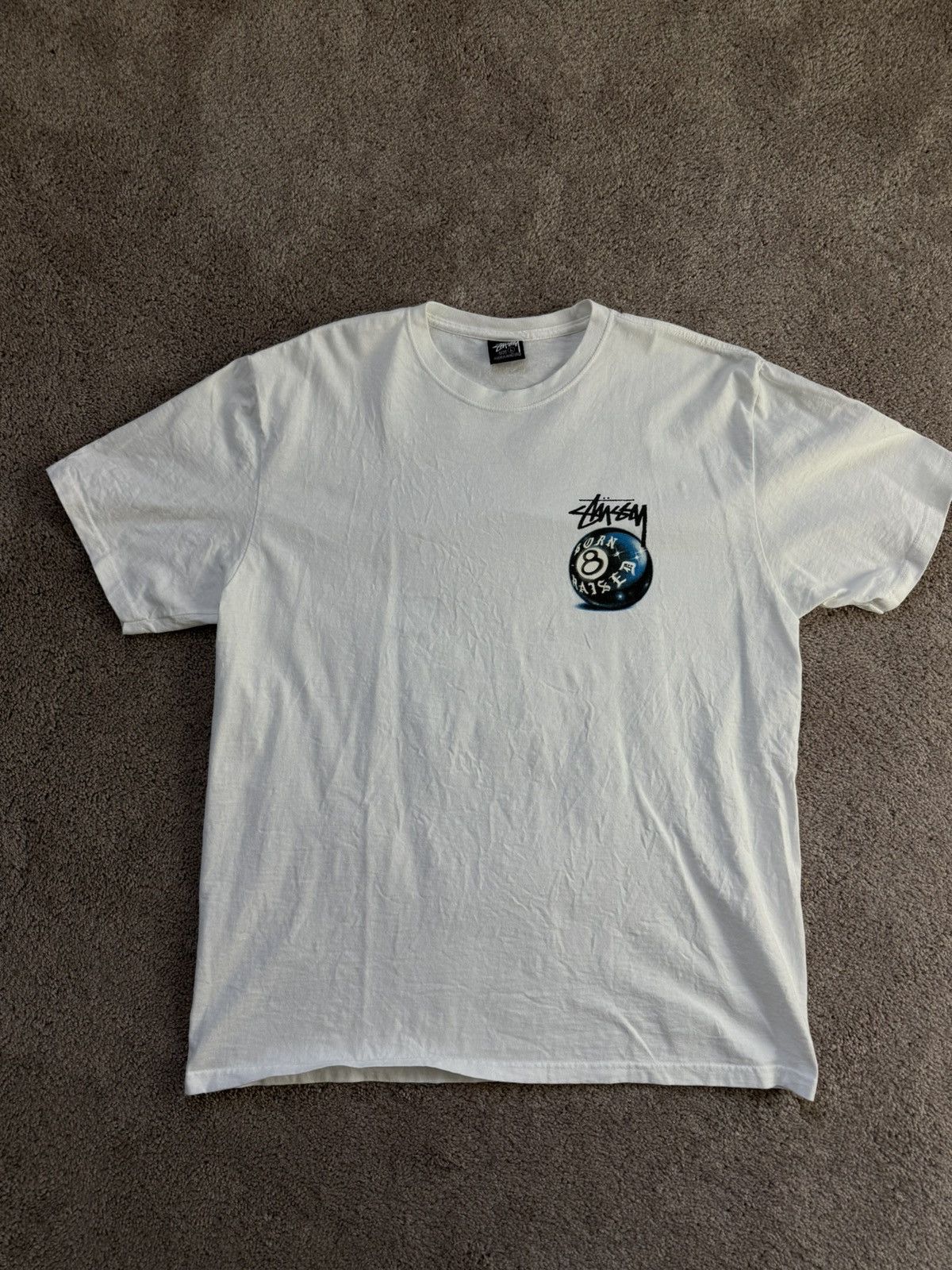 Stussy Stussy Born x Raised 8 Ball Tee Size Large Size US L / EU 52-54 / 3 - 2 Thumbnail