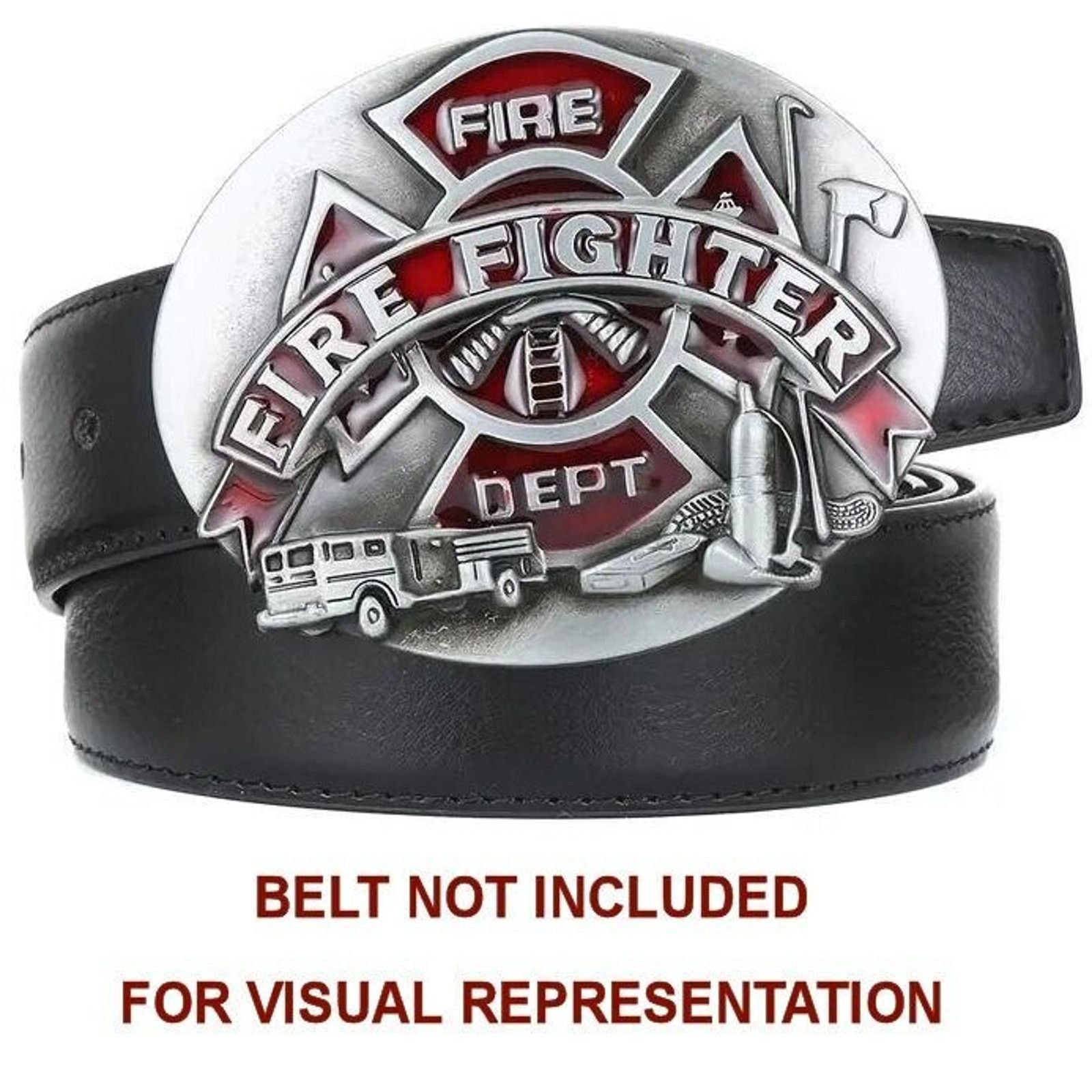 Street Fighter Fire Fighter • Fireman • Men's Western Belt Buckle Size ONE SIZE - 2 Thumbnail