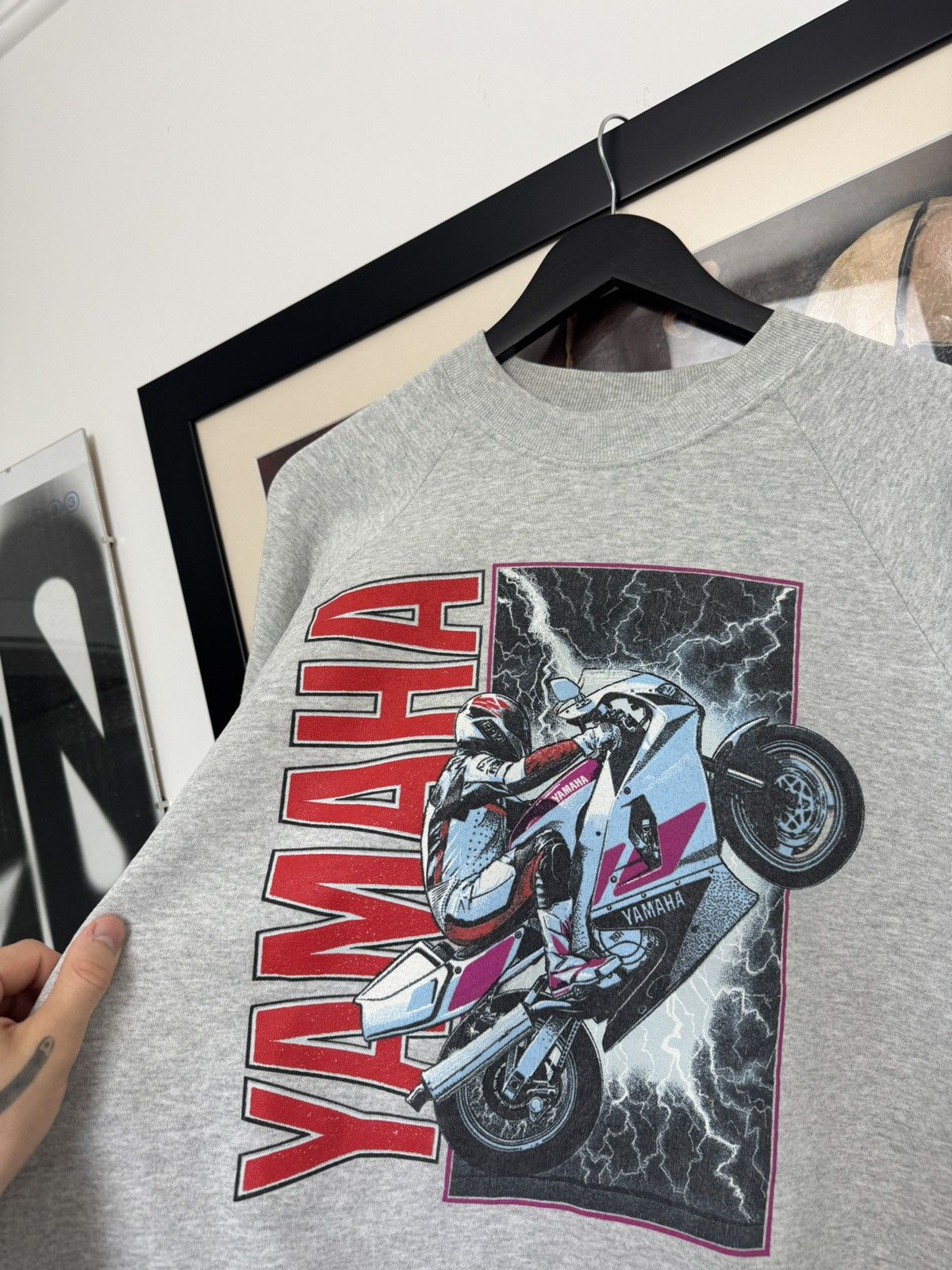 Vintage Yamaha Vintage 90s Racing Crewneck Logo Hype Rare Thunder Size US L / EU 52-54 / 3 - 3 Thumbnail