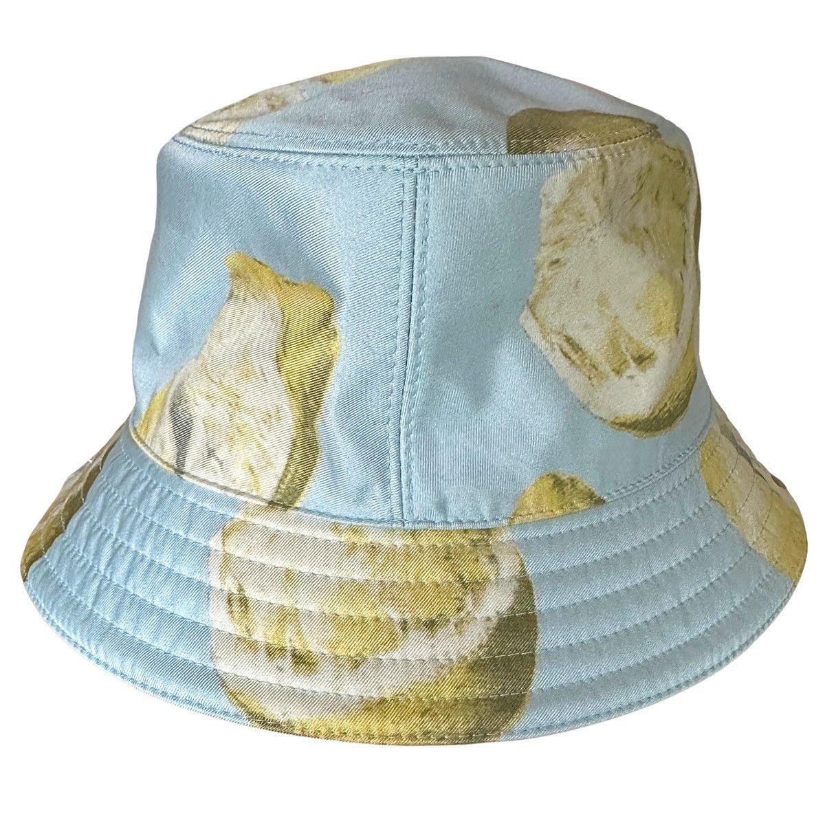 Givenchy Givenchy NWT Lemon Print Silk Bucket Hat, Sky Blue, Size 56 Size ONE SIZE - 2 Thumbnail