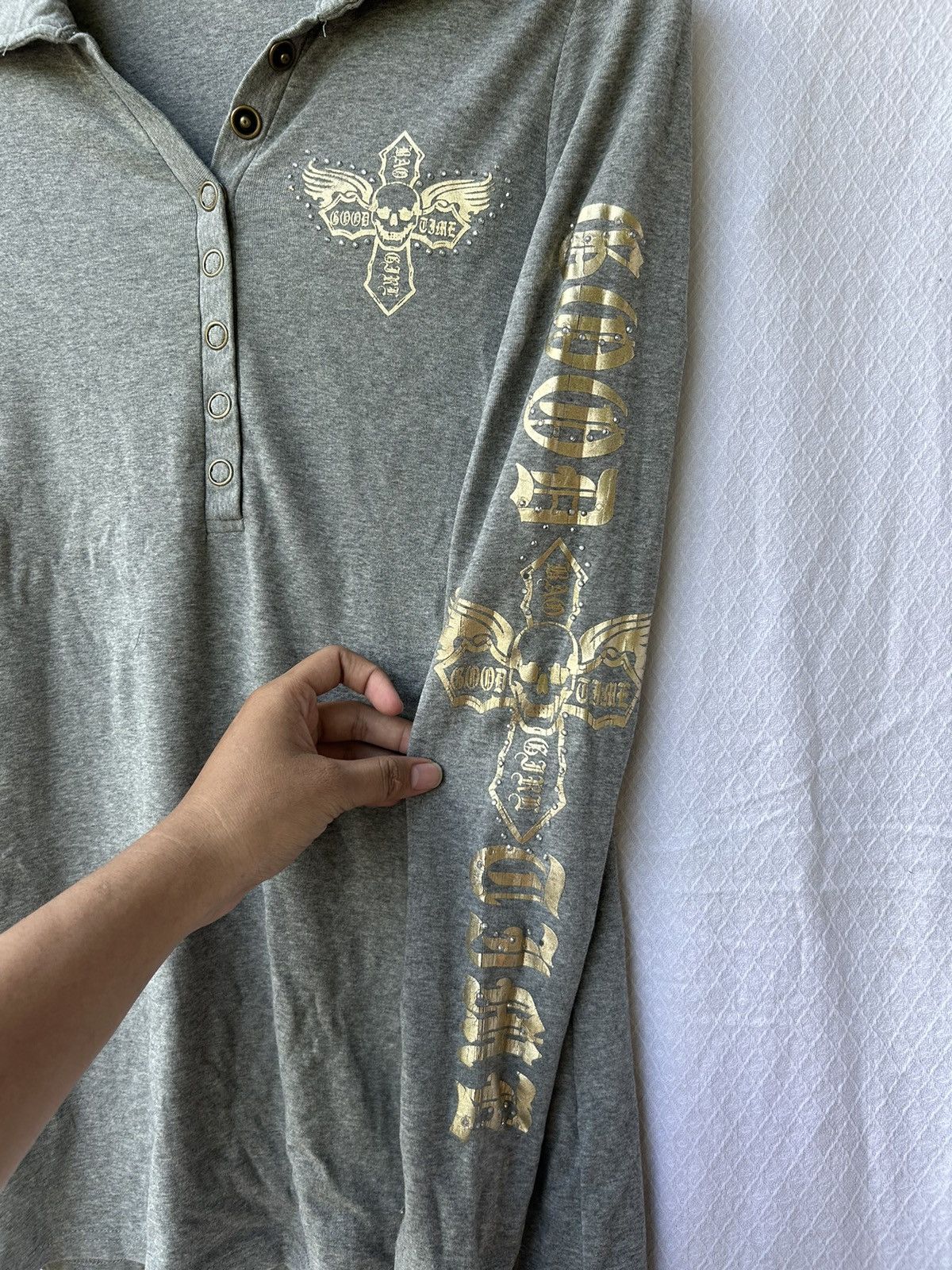Hysteric Glamour Japanese style gothic skull angelic polo longsleeve Size US M / EU 48-50 / 2 - 3 Thumbnail