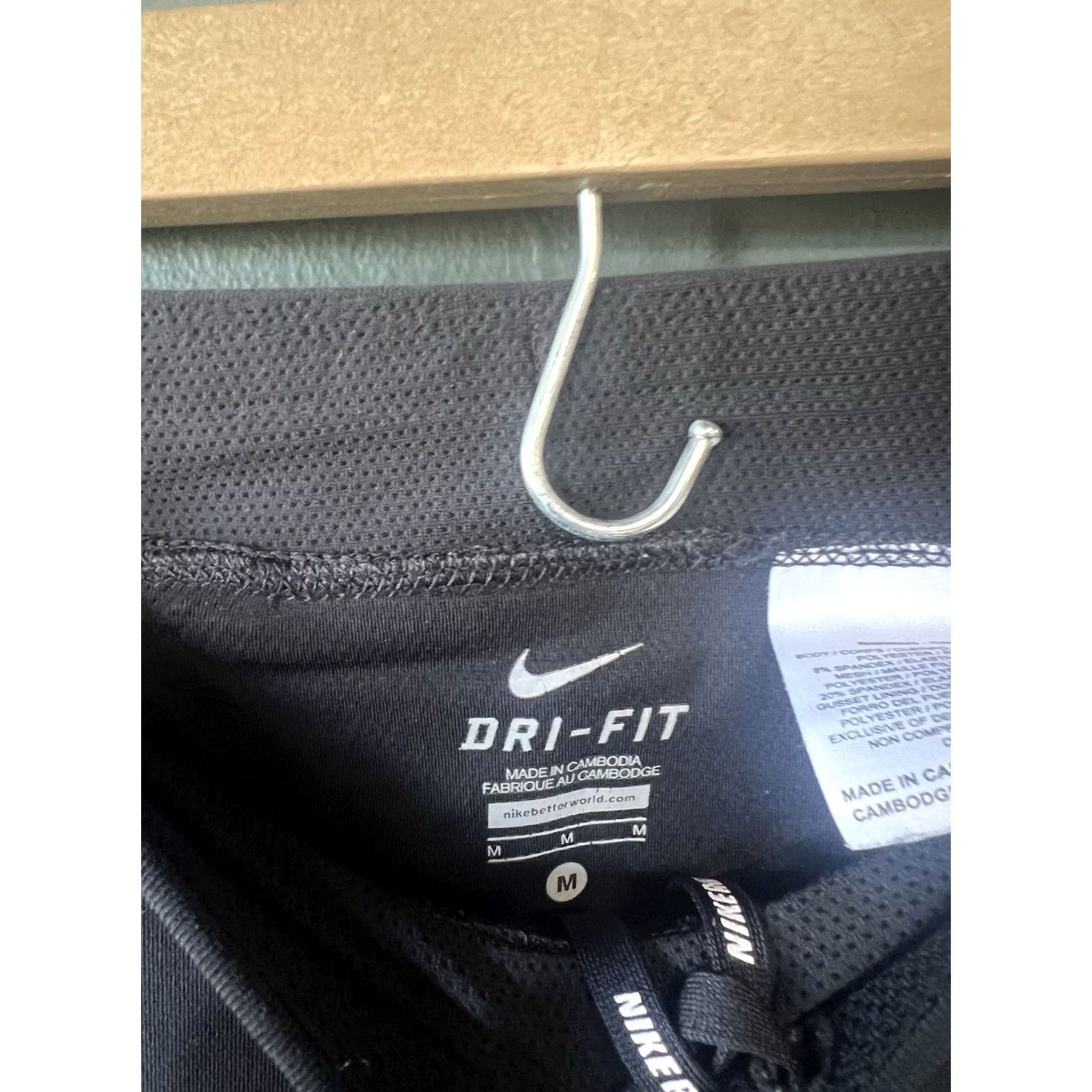 Nike Nike Womens Black Cropped Leggings Athletic Dri-Fit Size M Size 32" / US 10 / IT 46 - 3 Thumbnail