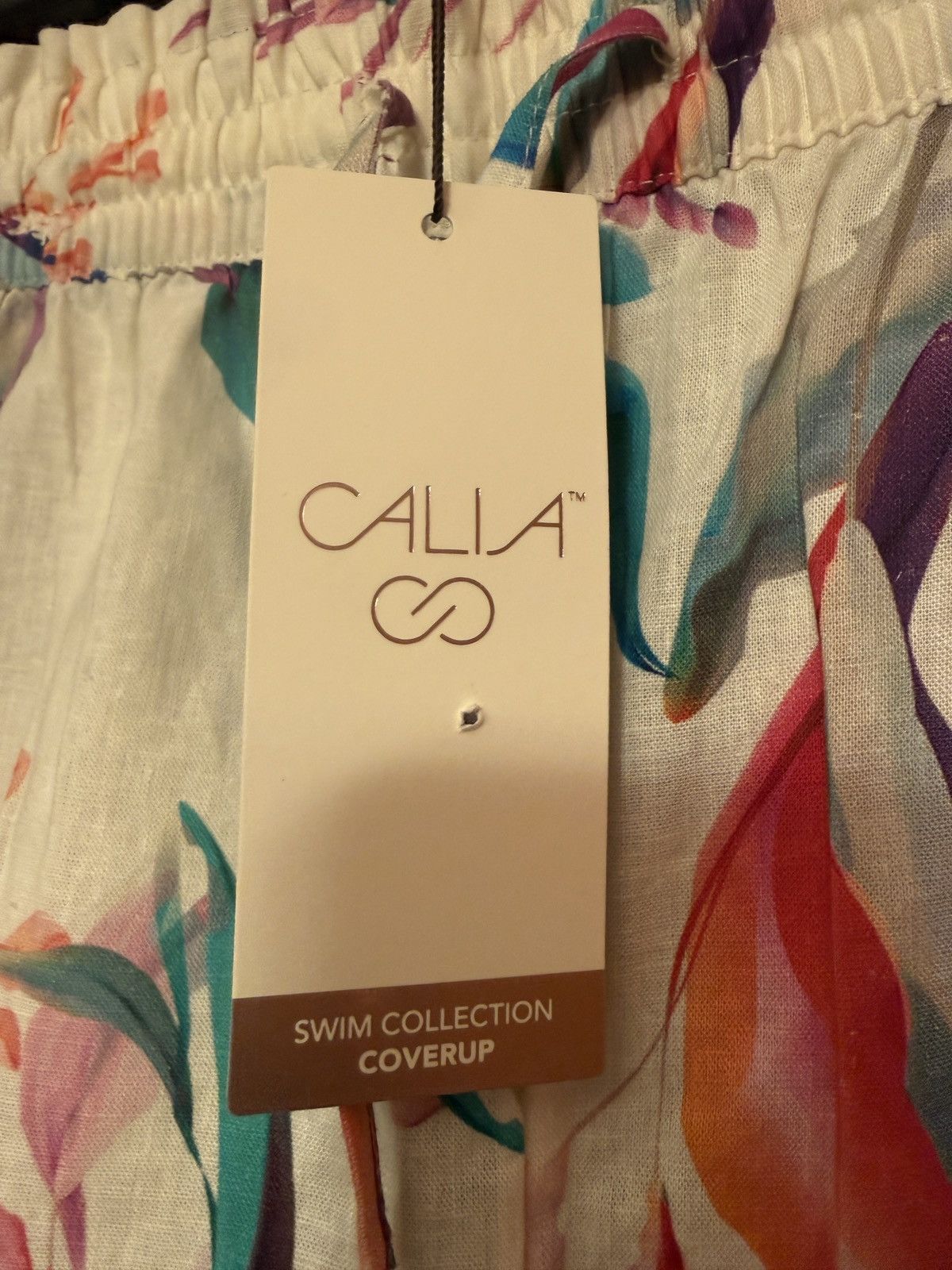 Other Calia Unbleached Floral WideLeg Hi Waist Swim Coverup Pant Size 34" / US 12 / IT 48 - 3 Thumbnail