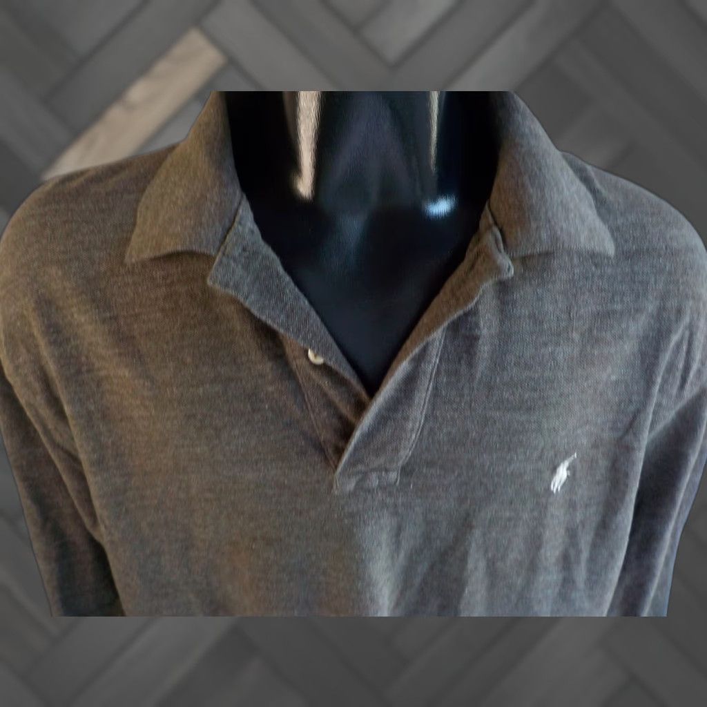 Polo Ralph Lauren VINTAGE Polo Ralph Lauren LS Polo Shirt Men Brown 100% Cotton XLT Big & Tall Logo Pony 25.5" Sleeve 33.5" Length Ivory Pony Logo Size US XL / EU 56 / 4 - 1 Thumbnail