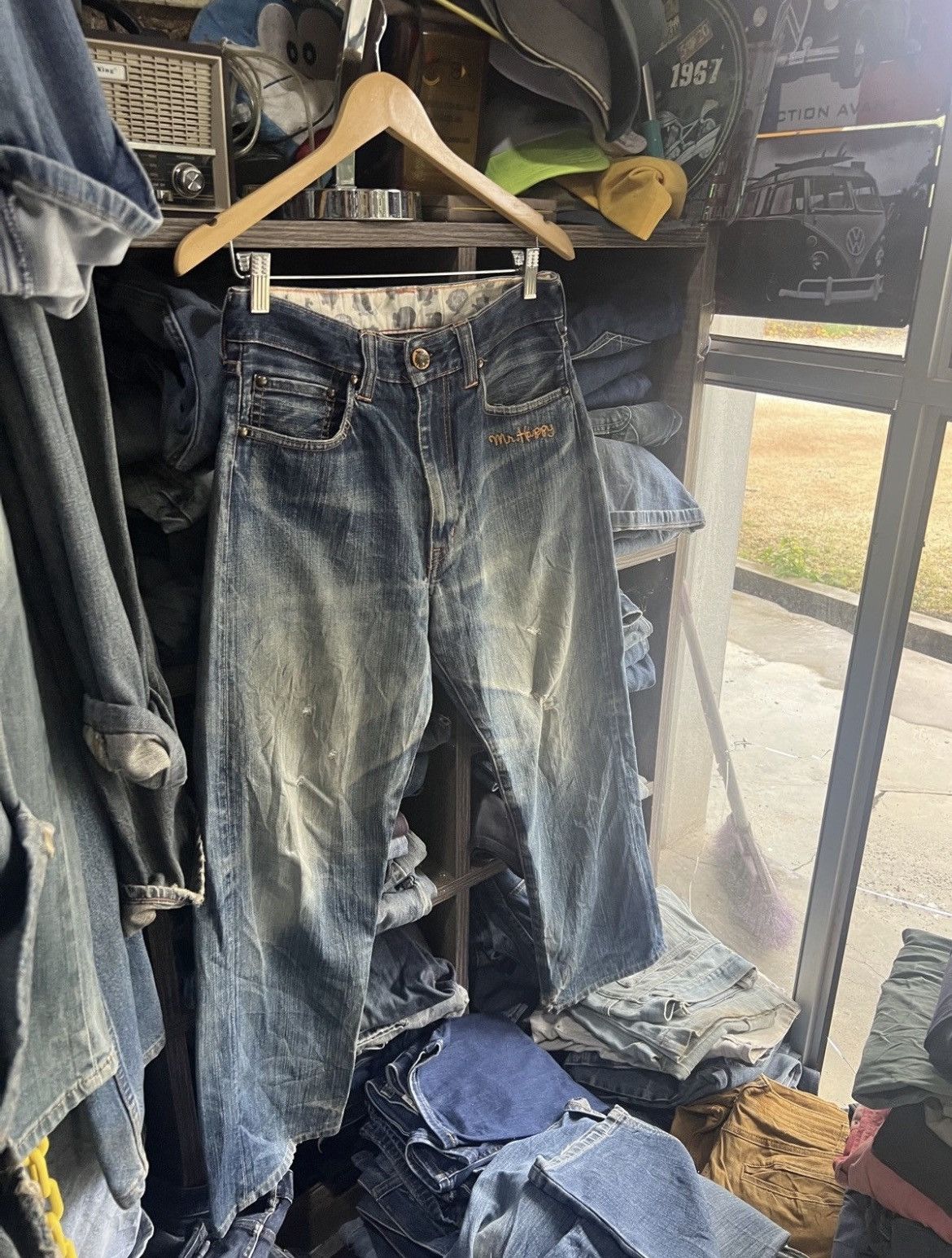 Japanese Brand 🔥Mr Men Little Miss Multipockets Distressed Denim Size US 30 / EU 46 - 4 Thumbnail