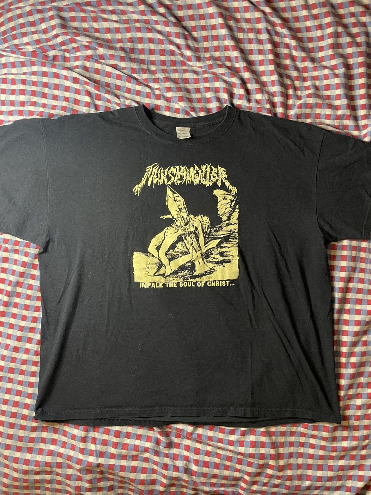 Vintage Vintage Y2K Nunslaughter shirt Size US XXL / EU 58 / 5 - 1 Thumbnail