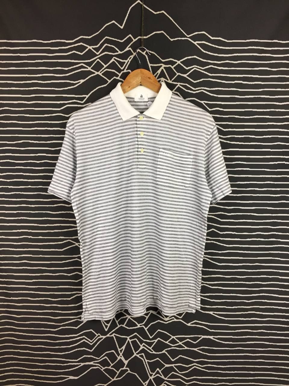 Lanvin Vtg Lanvin Classique Striped Pocket Luxury Polo Shirt Size US M / EU 48-50 / 2 - 2 Thumbnail