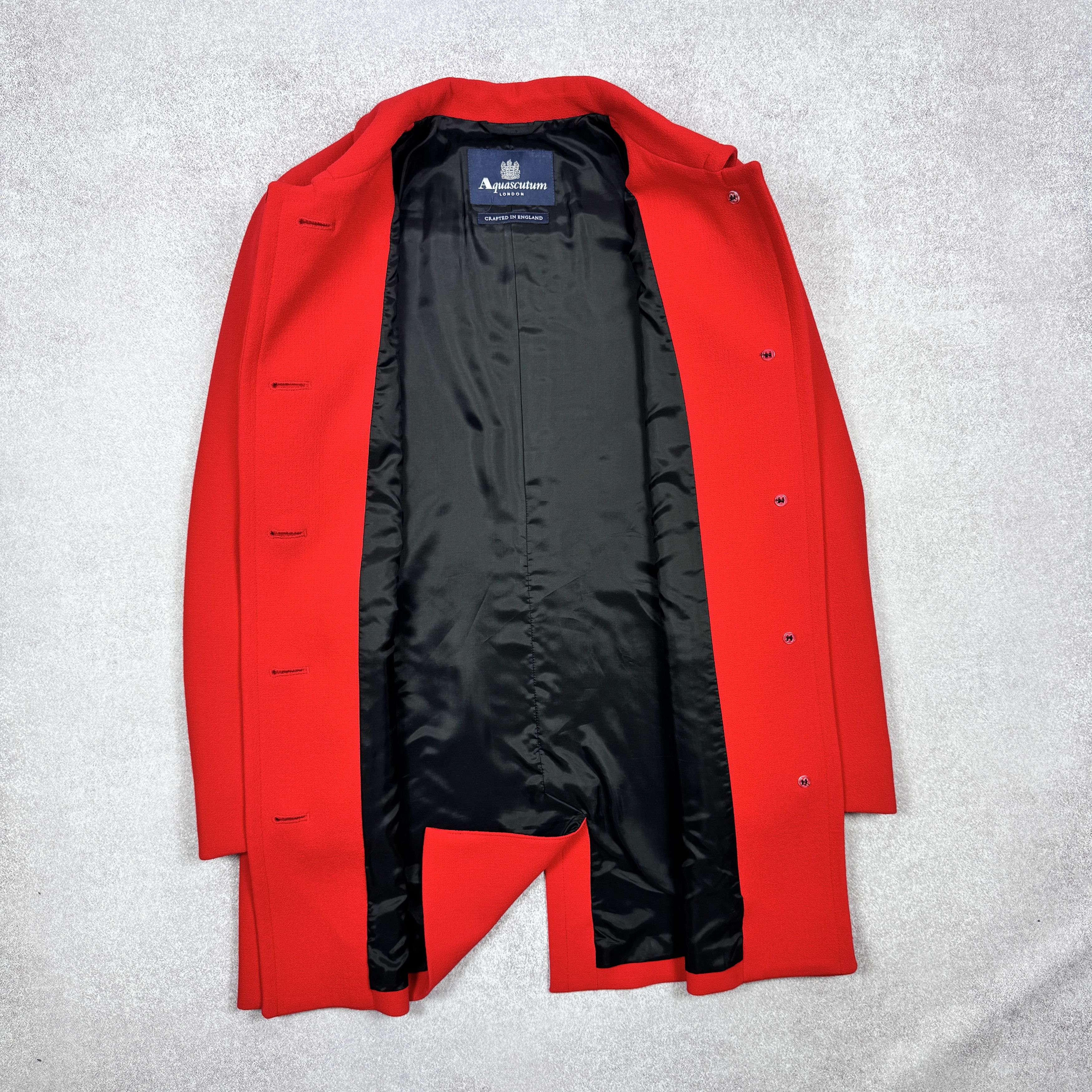 Aquascutum Aquascutum Wool Elastane Red Regular Coat Size 14 / M-L Size XL / US 12-14 / IT 48-50 - 7 Thumbnail